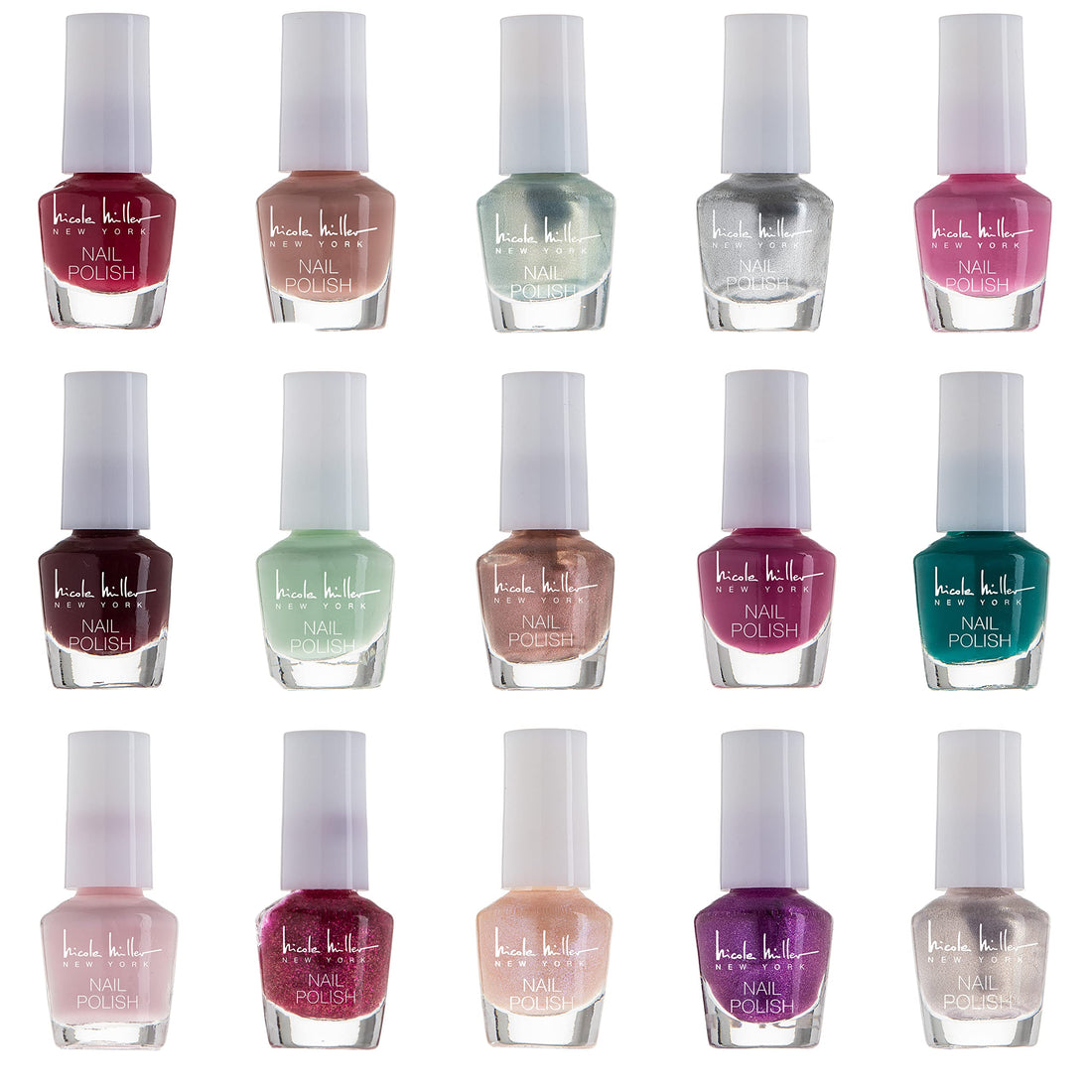 Nicole Miller New York Nicole Miller Mini Nail Polish Set/Floral Collection /15 Metallic And Trendy Colors