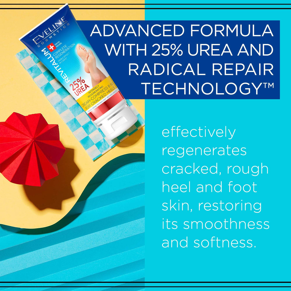 Eveline Revitalum Foot Cream Regenerating 8 In 1 Urea 25% 3.5oz