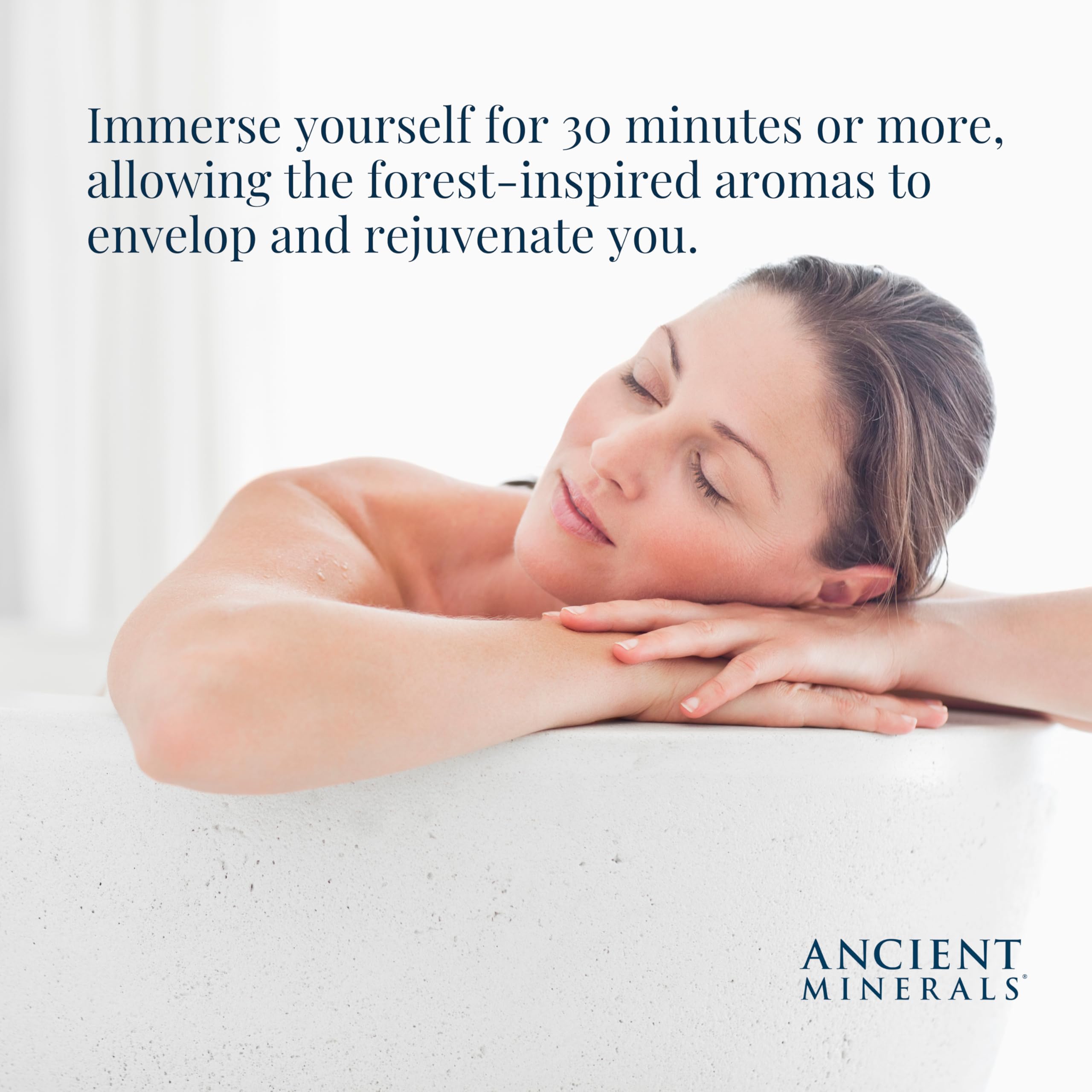 Ancient Minerals Magnesium Bath Flakes Forest Calm - Resealable Magnesium Bag of Zechstein Chloride Alternative to Epsom Bath Salt (1.65 lb)