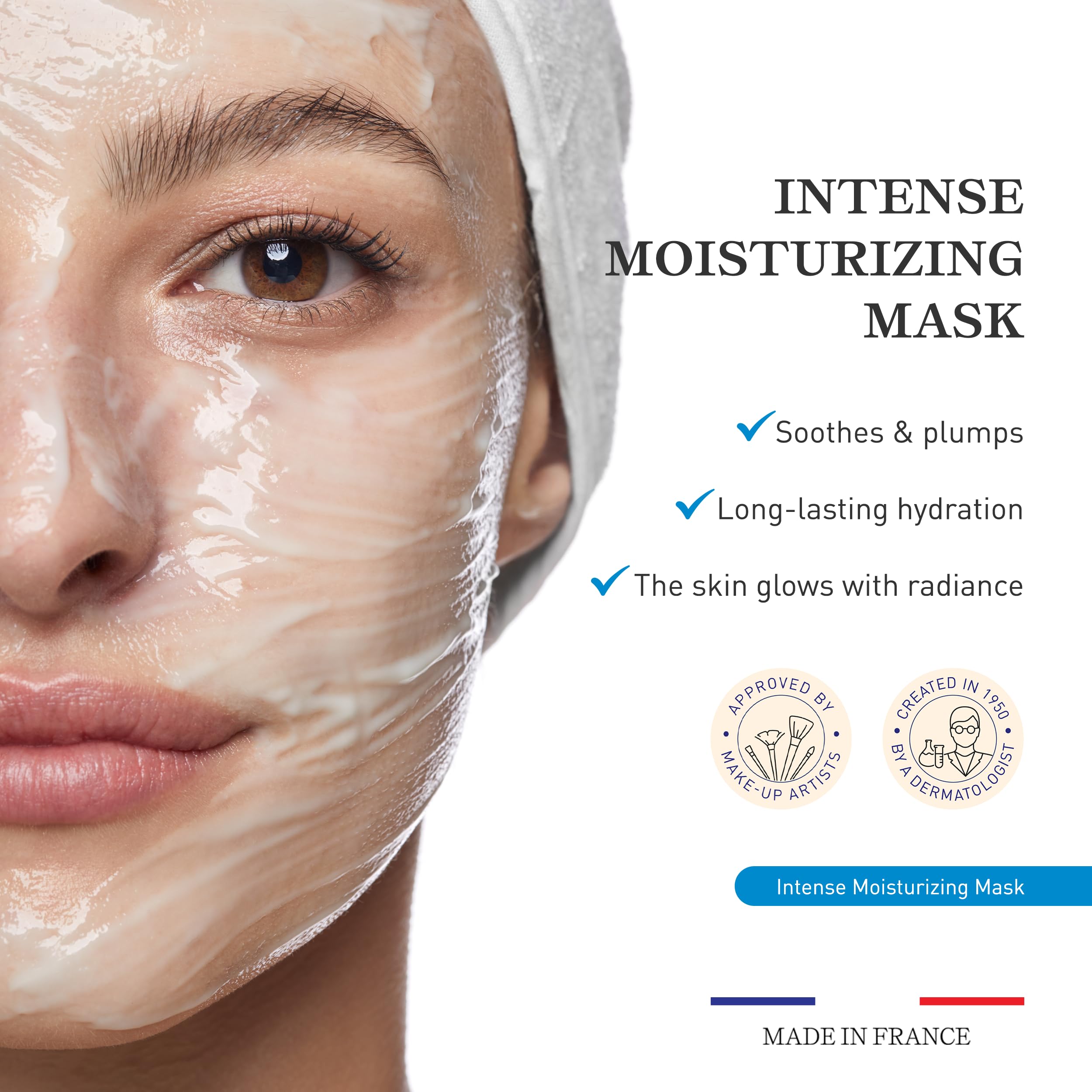 Embryolisse Intense Moisturizing Face Mask | Ultra-Hydrating Treatment with Hyaluronic Acid | Daily Skincare that Soothes, Plumps & Provides a Long-lasting Hydration, 1.7 fl.oz.