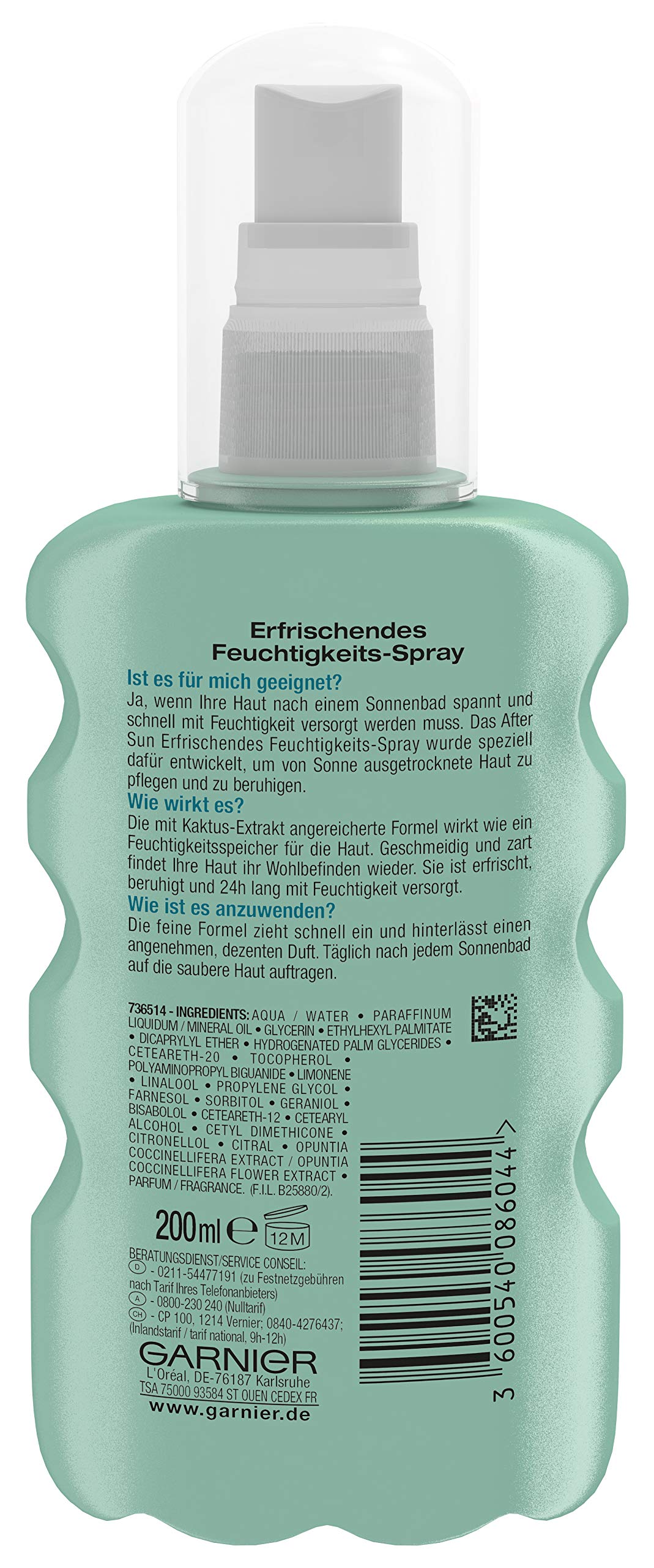 Garnier Ambre Solaire After Sun Spray / Soothing Moisturising Spray 200 ml