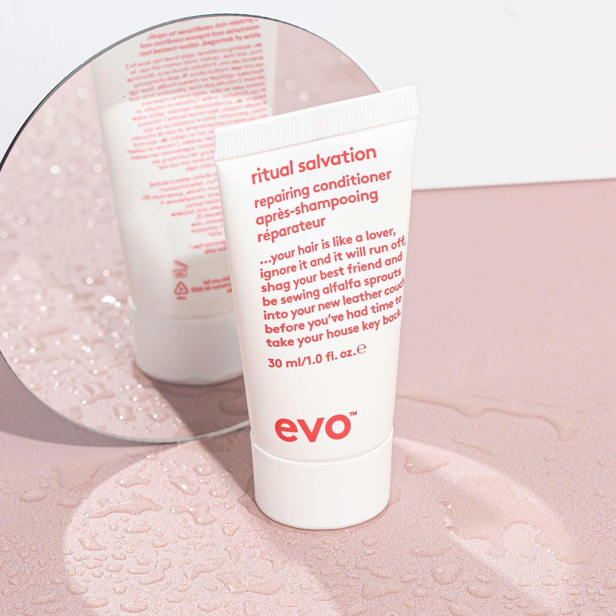 EVO Ritual Salvation Repairing Hair Conditioner - Protein Treatment for Damaged & Brittle Hair, Helps Reduce Breakage & Protects Color - Travel Size, 30ml / 1.01fl.oz