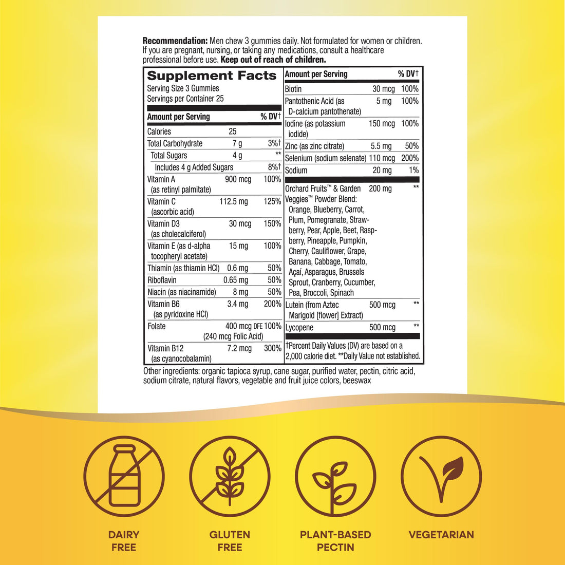 Nature’s Way Alive! Men’s 50+ Premium Gummy Multivitamin, Supports Healthy Heart, Brain & Muscle Function*, B-Vitamins, Vegetarian, Grape, Orange and Cherry Flavored, 75 Gummies (Packaging May Vary)