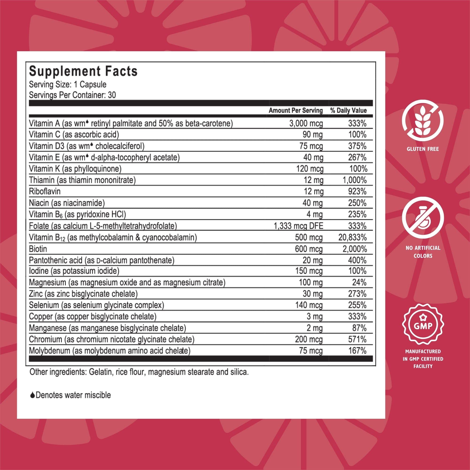 Celebrate Vitamins CelebrateONE, Iron Free - One A Day Bariatric Multivitamin, Essential Vitamins & Minerals - Gastric Bypass & Sleeve Gastrectomy Supplement (30 Capsules)