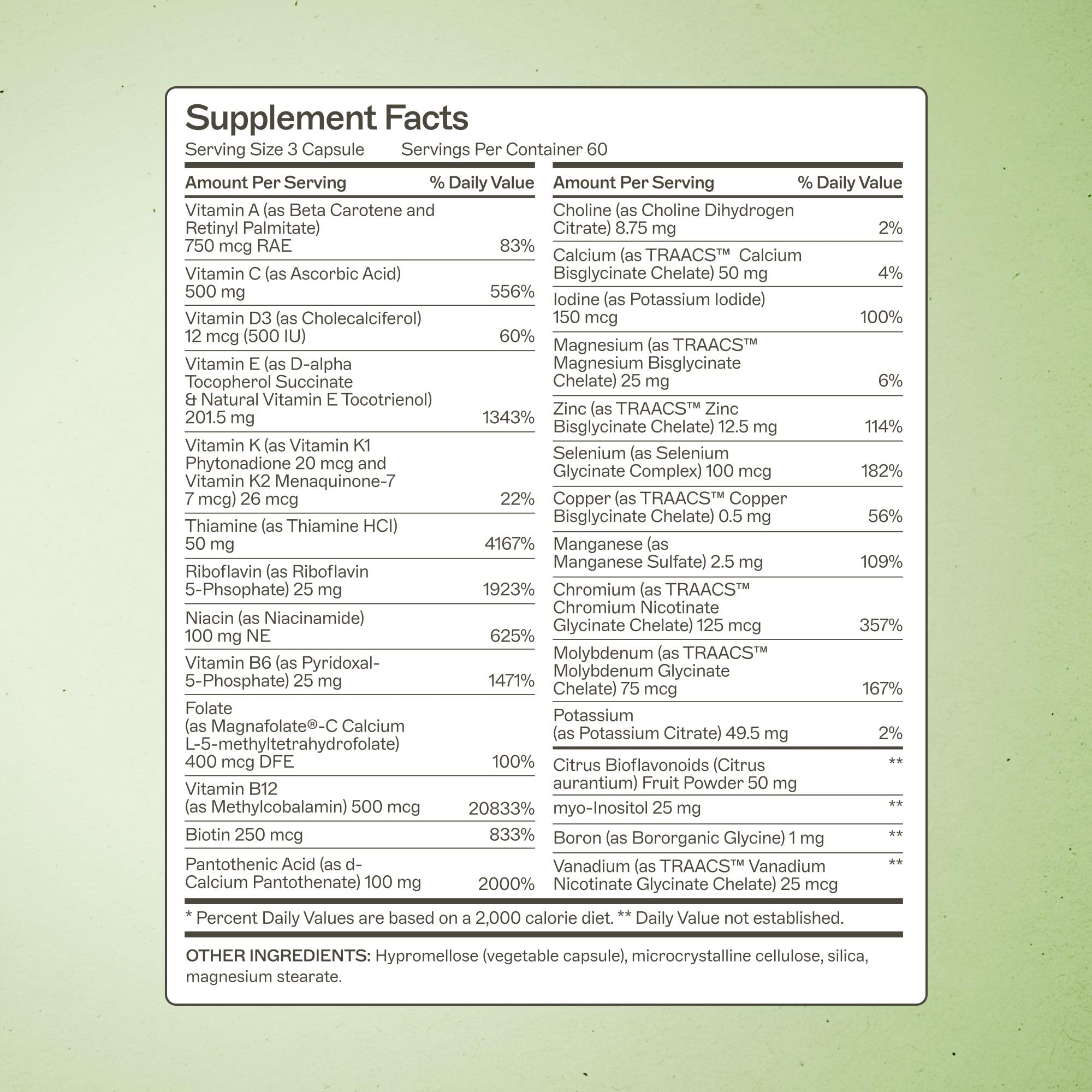 Amy Myers MD Multivitamin for Women and Men, Immune and Thyroid Support, Stress Relief - Activated B Vitamins, Zinc, Selenium, Iodine - Rich in Nutrients and Minerals, Increase Energy Levels 180 Caps