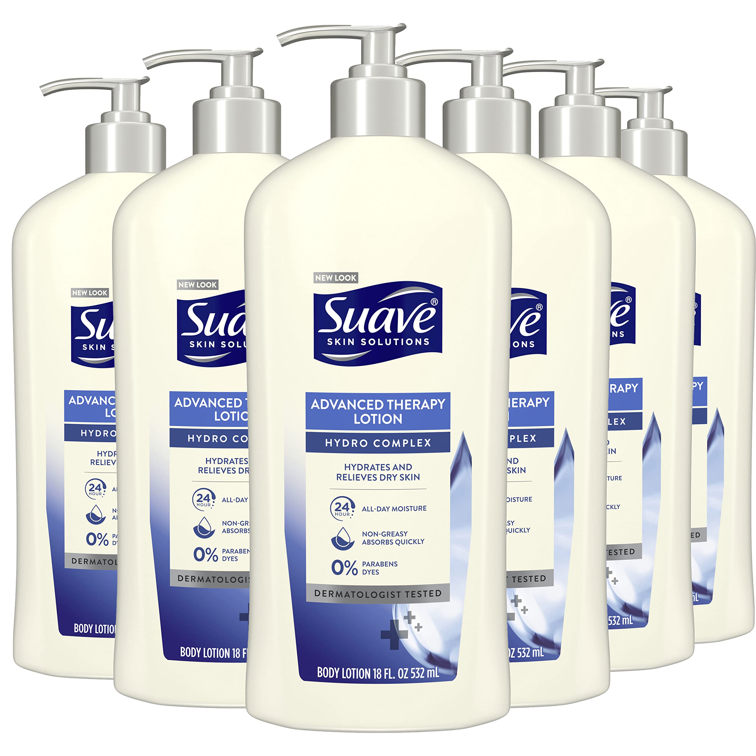 Suave Skin Solutions Body Lotion, Advanced Therapy 18 oz (Pack of 6)
