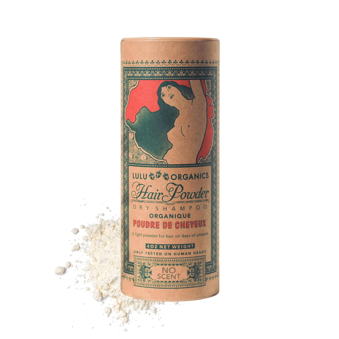 Lulu Organics UNSCENTED Powder/Dry Shampoo 4 oz