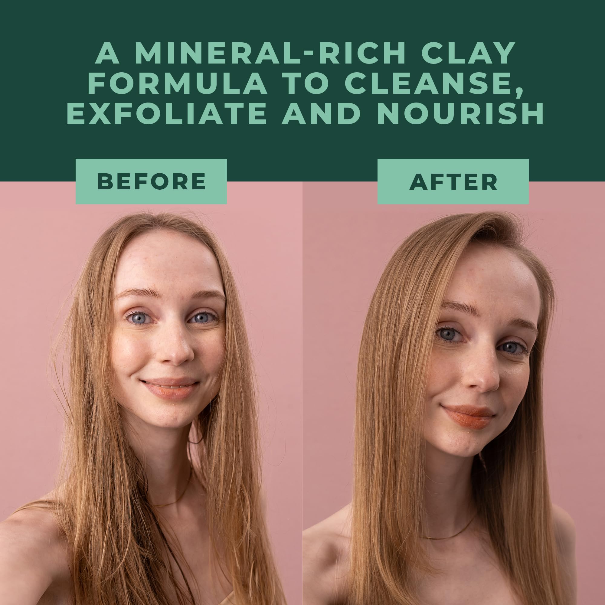 SHAZ & KIKS Balancing Clay Hair Cleanser | Sulfate-Free,Clarifying Shampoo for All Hair Types | Strengthen Roots and and Reduce Hair Shedding with Indian Clay and Hibiscus