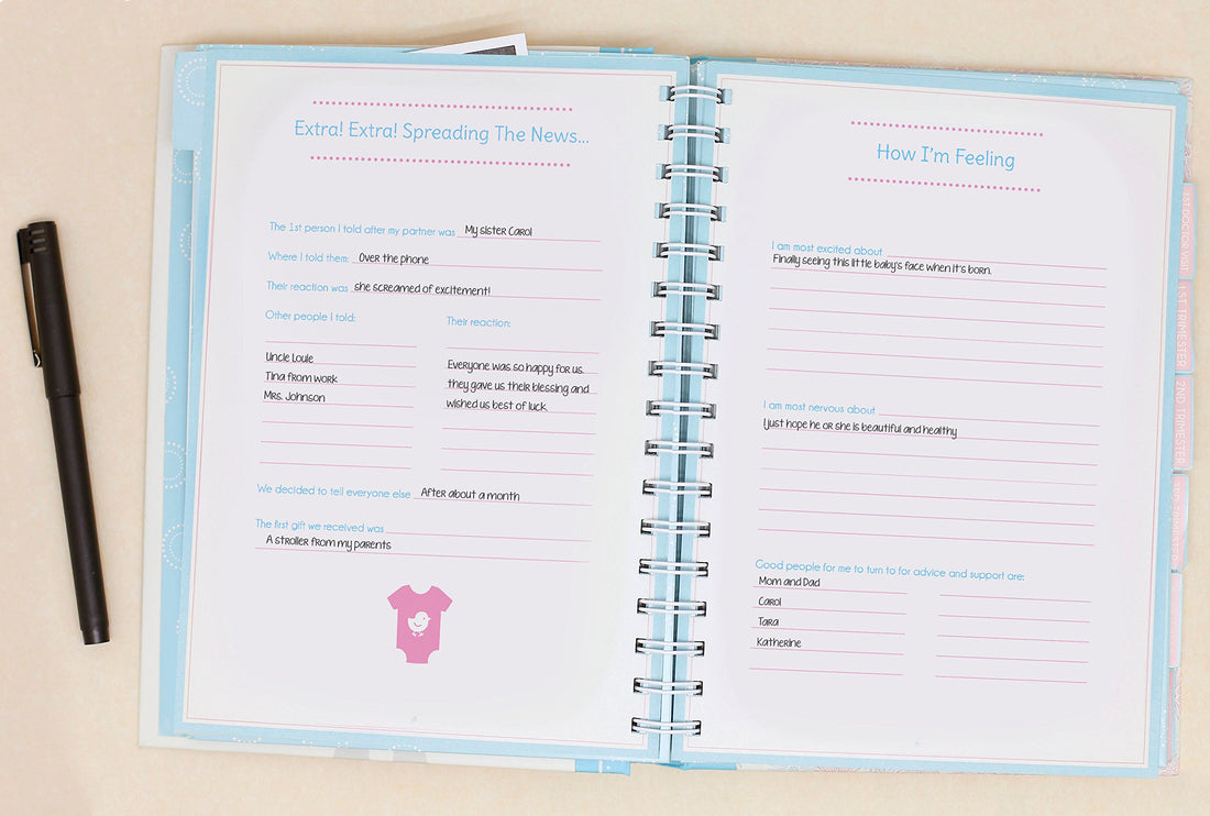 Pearhead My Pregnancy Journal, Pregnancy Book, Capture Every Precious Moment of Your Pregnancy, Gift for New Mom