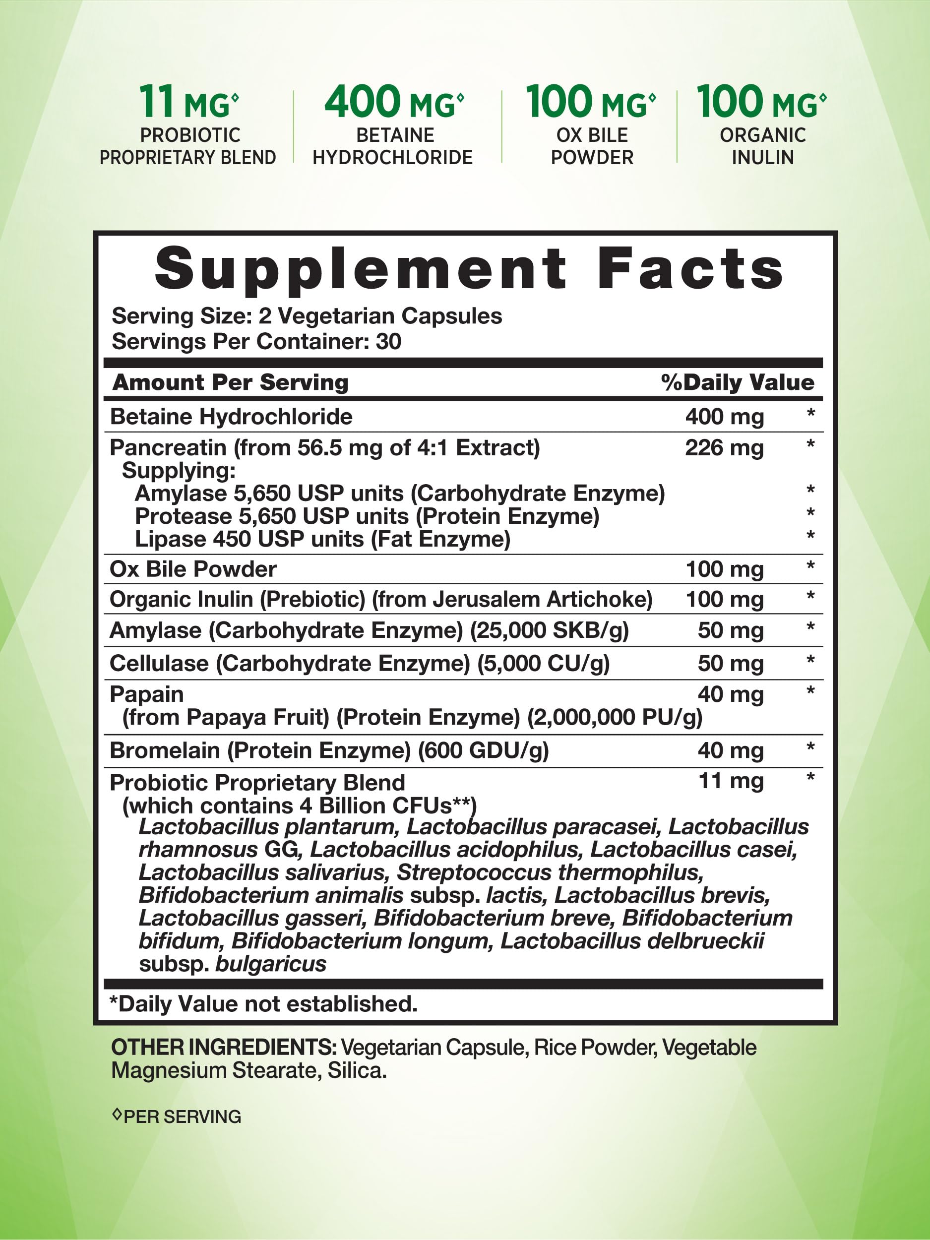 Nature's Truth Probiotics with Enzymes | 60 Capsules | Stomach Friendly for Men and Women | Non-GMO & Gluten Free Digestive Health Supplement