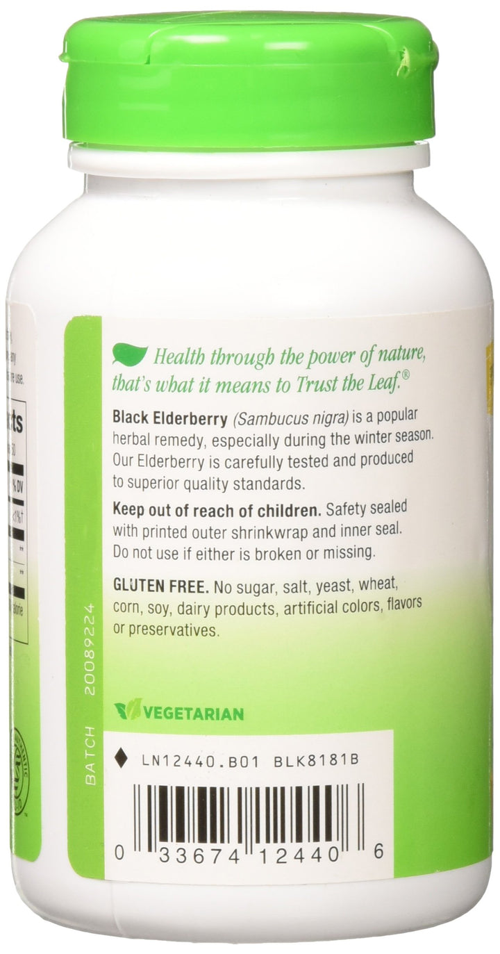 Nature's Way Black Elderberry, 575 milligrams 100 Veggie Capsules Pack of 1