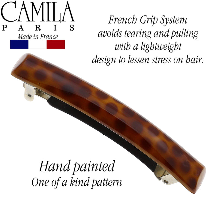 Camila Paris MP999 French Hair Barrettes Clips for Girls Strong Hold Grip Hair Clips for Women, No Slip and Durable Styling Girls Hair Accessories, Made in France