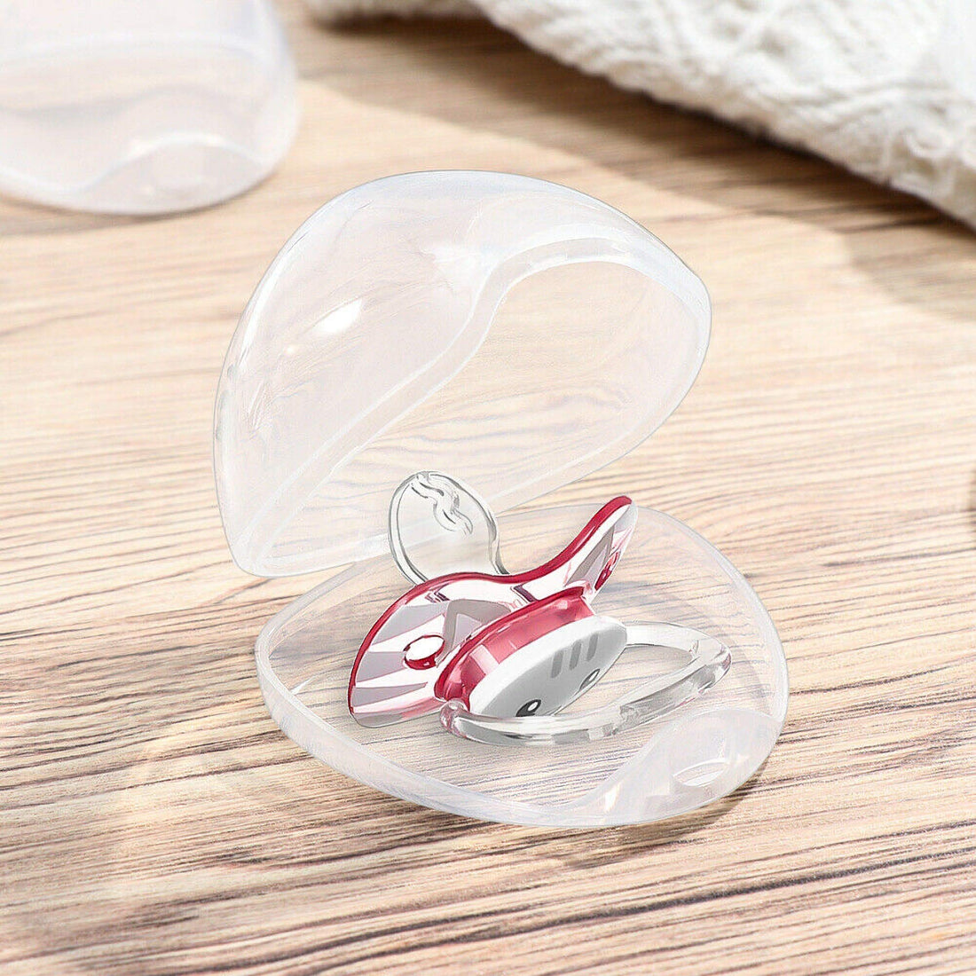 LANEYLI Pacifier Case& Nipple Shield Case BPA Free (Transparent)