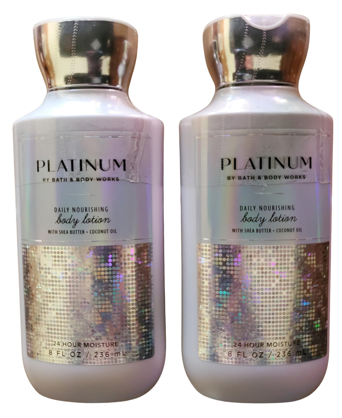 Bath & Body Works Platinum Body Lotion 8 Ounces Each Pack of 2