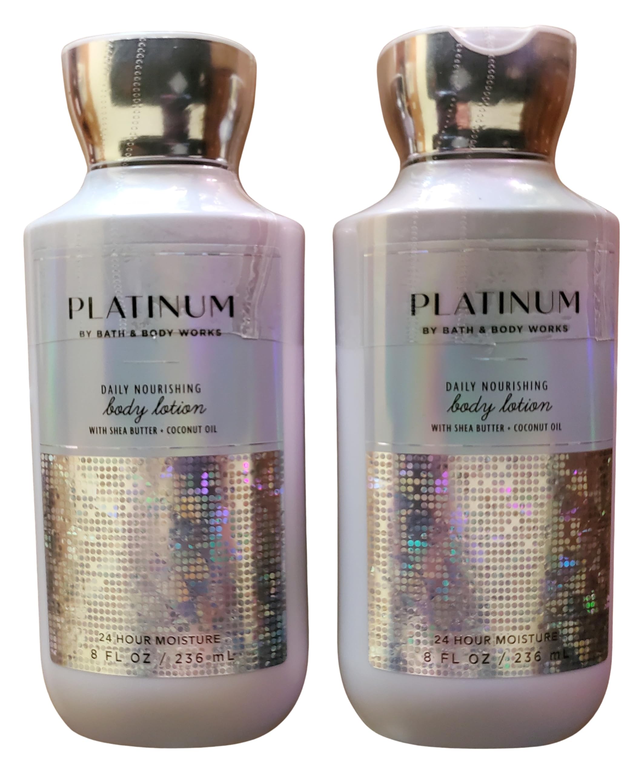 Bath & Body Works Platinum Body Lotion 8 Ounces Each Pack of 2