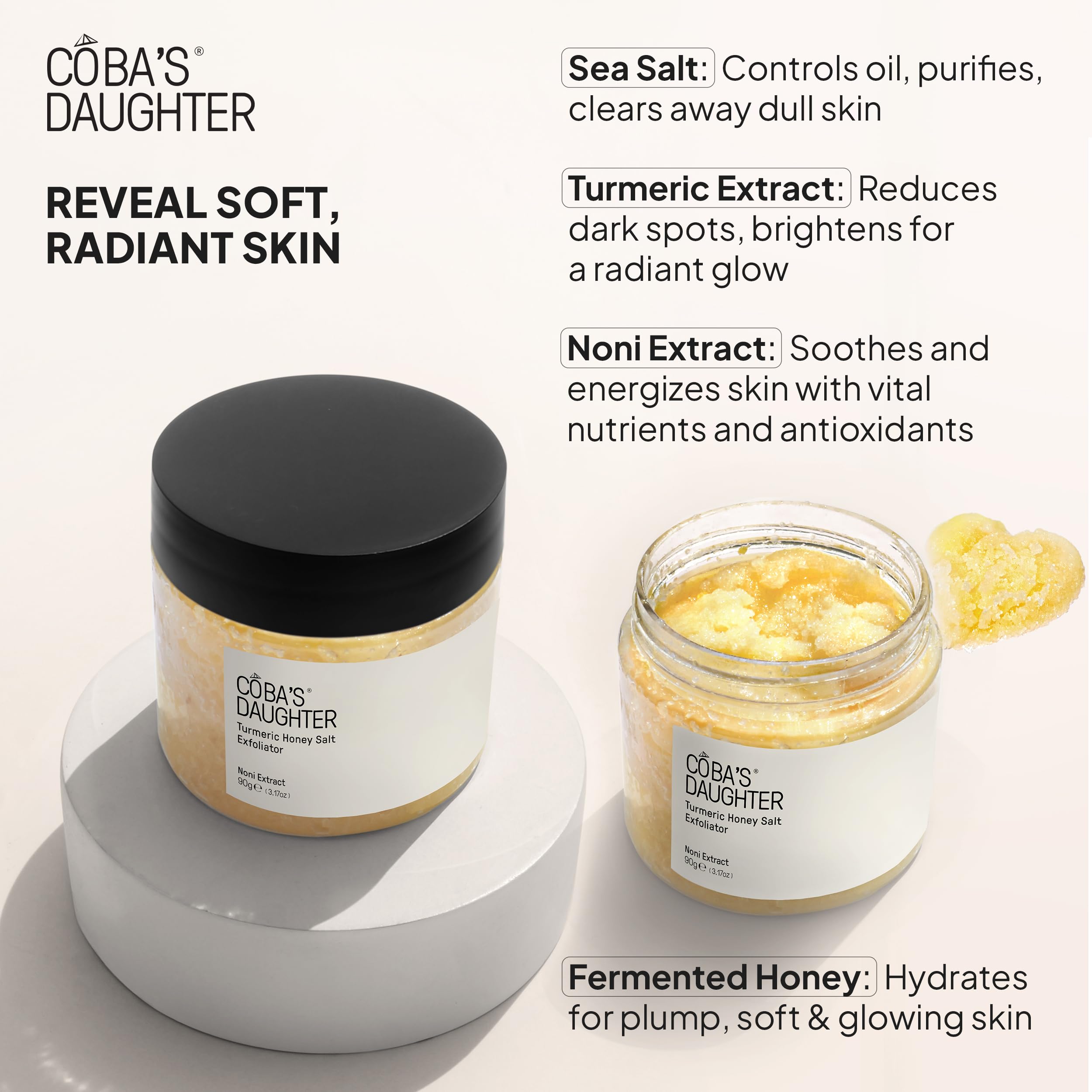 COBA'S DAUGHTER 3-Piece Body Care Gift Set | Honey Turmeric Scrubs & Almond Orange Scrubs | Soothing Aloe Vera Gel| Natural Exfoliating & Moisturizing | Shower Therapy for Women| Travel Size Beauty