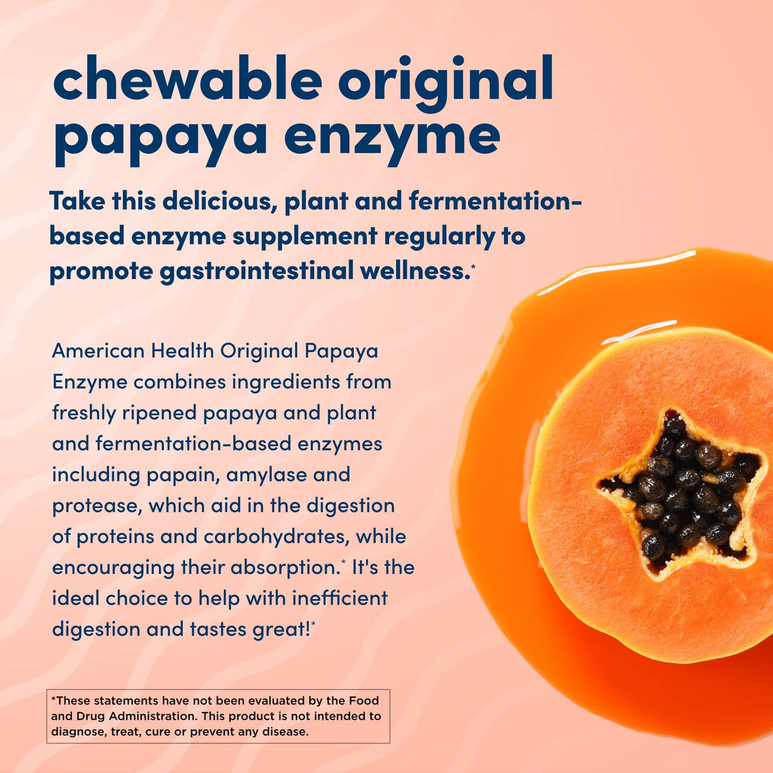 American Health Original Papaya Enzyme - 600 Chewable Tablets, Pack of 2 - The After-Meal Supplement - Non-GMO, Vegan - 400 Total Servings