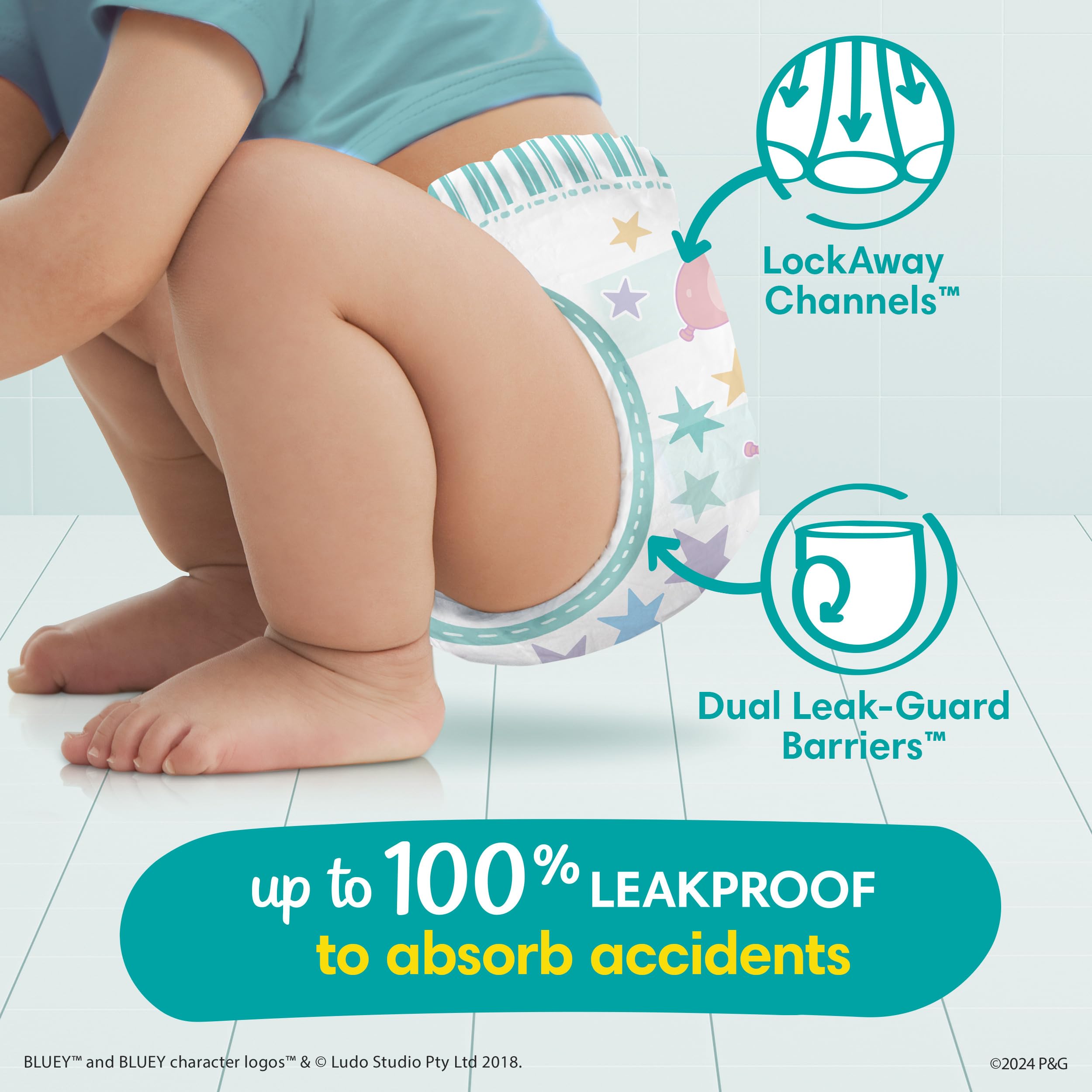 Pampers Easy Ups Training Pants Pull On Disposable Diapers Boys Underwear, Size 4 2T-3T, 74 Count, Super Pack