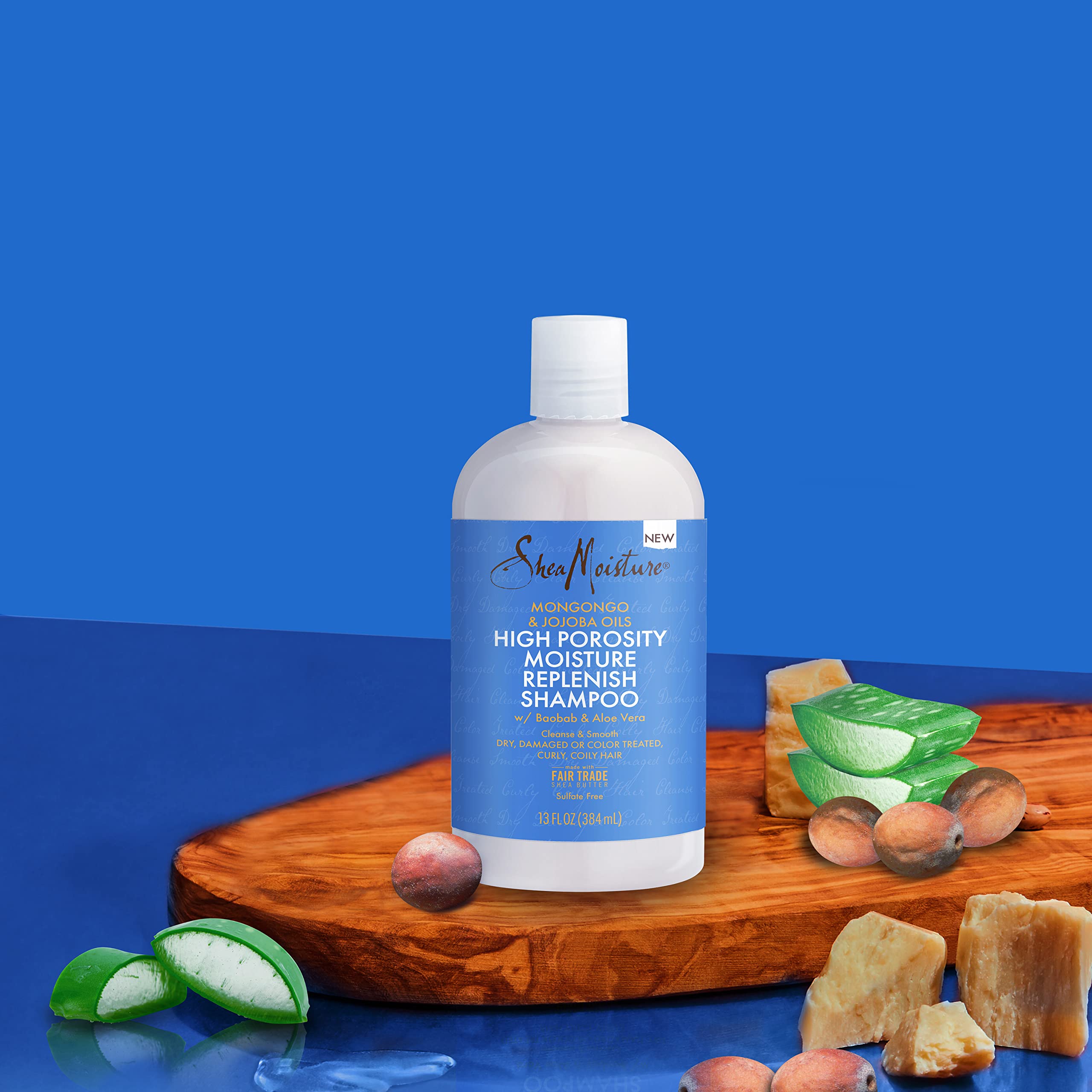 SheaMoisture High Porosity Moisture Replenish Shampoo for Curly and Coily Hair Sulfate-Free Hair Shampoo 13 oz