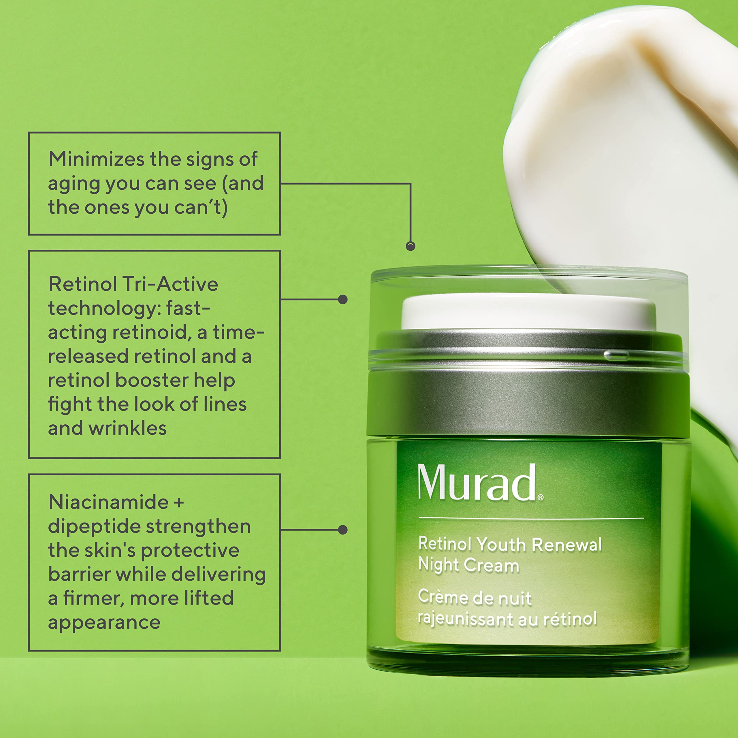 Murad Target Wrinkles (3 Piece Value Set) - Retinol Serum, Targete Wrinkle Corrector, Retinol Night Cream - Prevents and Visibly Minimizes Wrinkles While Hydrating and Firming Skin