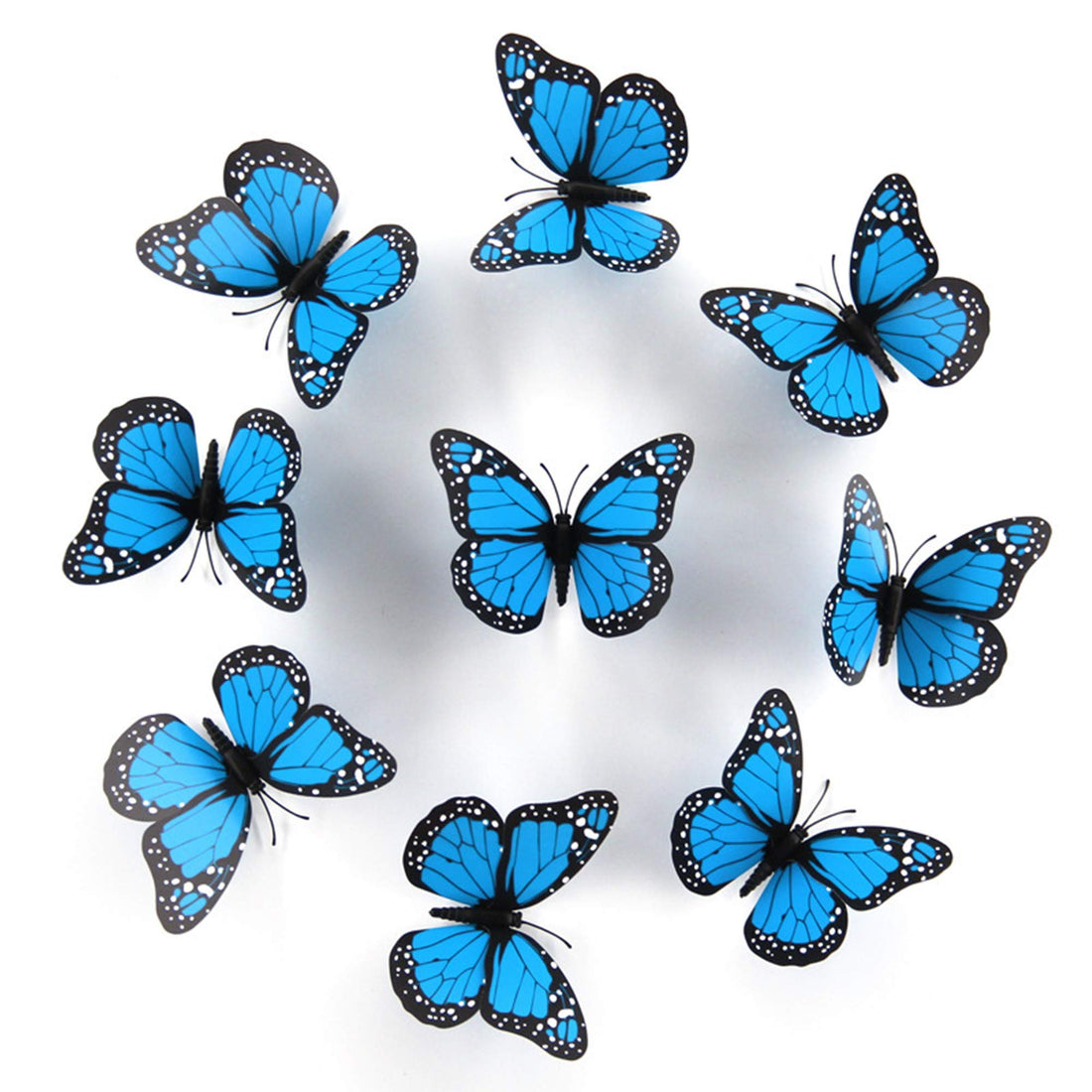 Monarch Butterfly Wall Decals Home 3D Butterfly Stickers Tree Wall Decals Cake & Cupcake Toppers Decor Removable Refrigerator Magnets Stickers for Kids Room