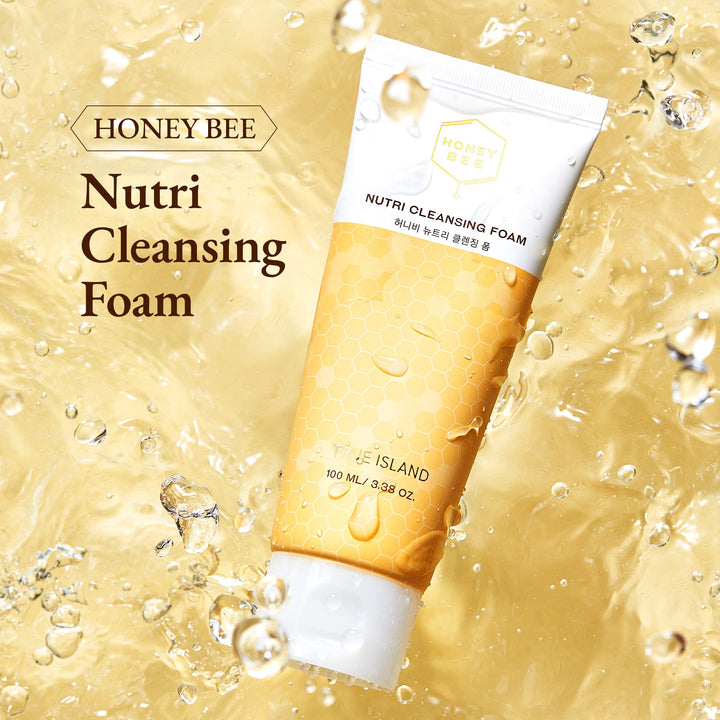 [TRUE ISLAND] HONEY BEE NUTRI CLEANSING FOAM - 100ml / 3.38 oz. l Korean Beauty Facial Cleanser