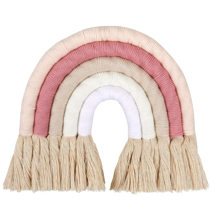 ZWA Rainbow Wall Hanging,Rainbow Wall Art,Handmade Macrame Rainbow Wall Decor for Nursery Kids Room Home Decor