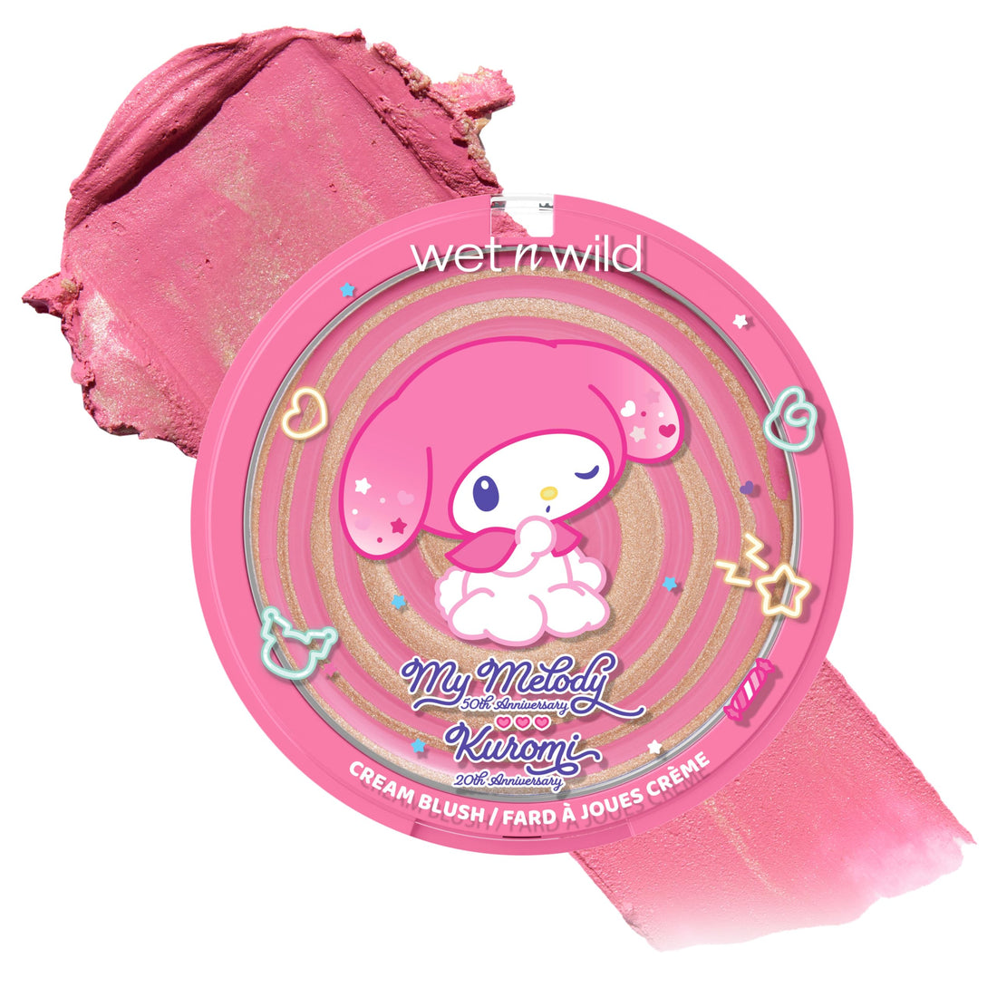 wet n wild My Melody and Kuromi Cream Blush - Cherry Bliss