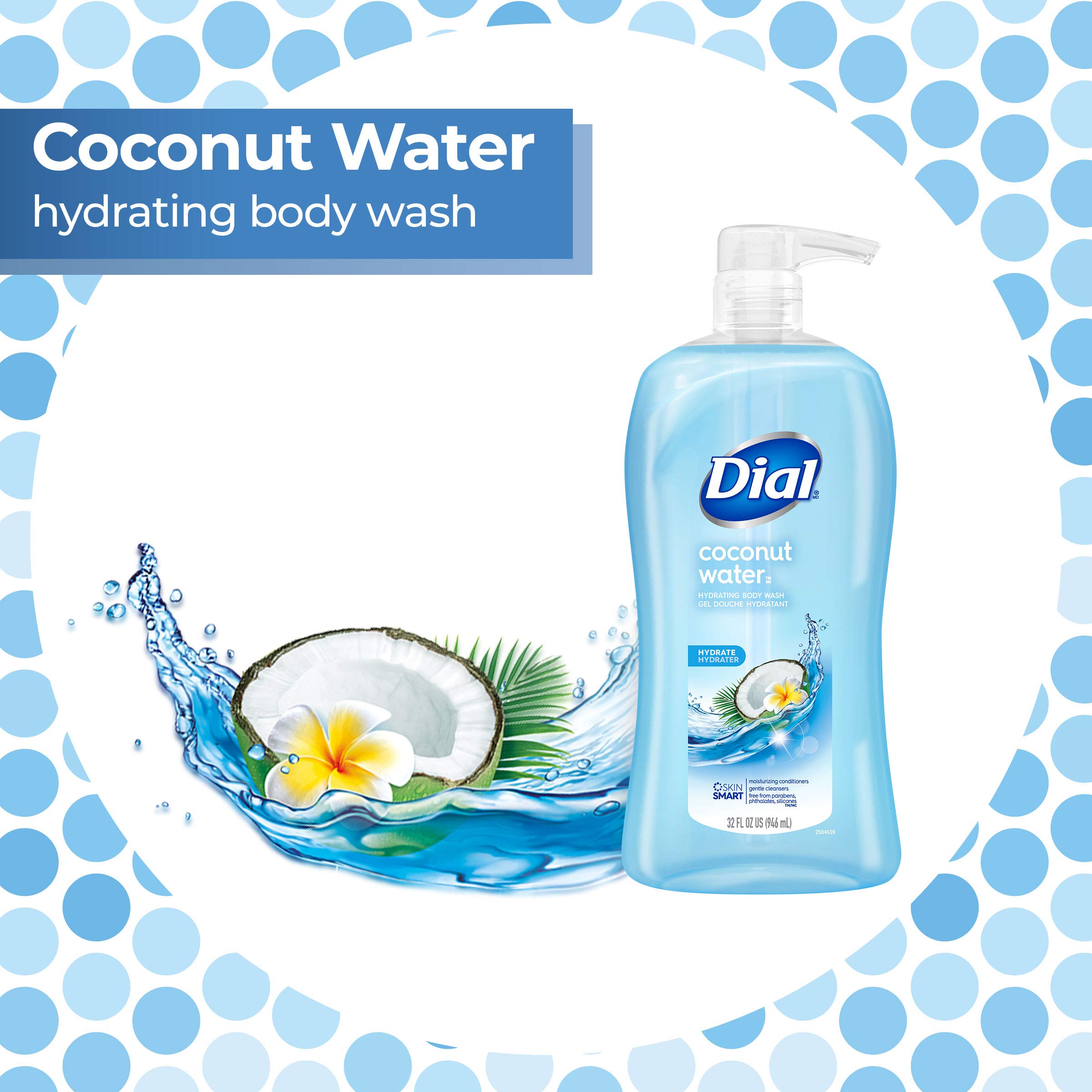 Coconut Water : Dial Body Wash, Coconut Water, 32 Ounce
