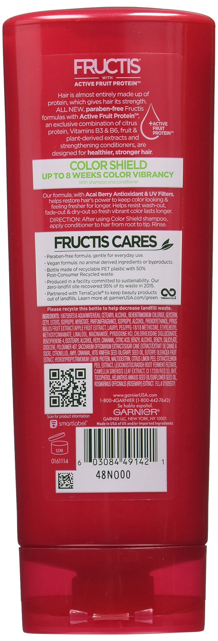 Garnier Fructis Color Shield Conditioner, Color-Treated Hair, 12 fl. oz.
