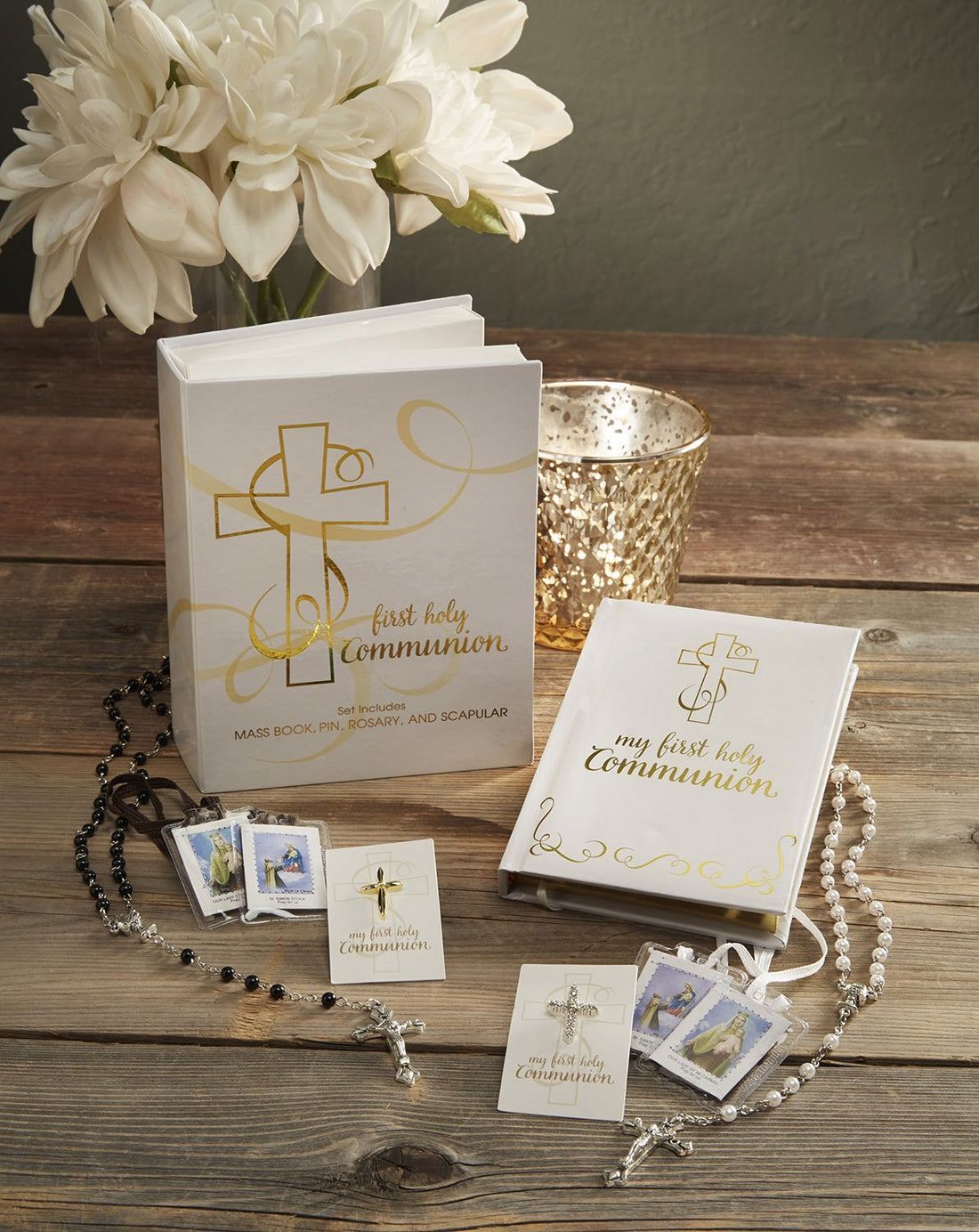 Creative Brands Faithworks - Abundant Grace First Communion Gift Set, 5-Piece, Boy