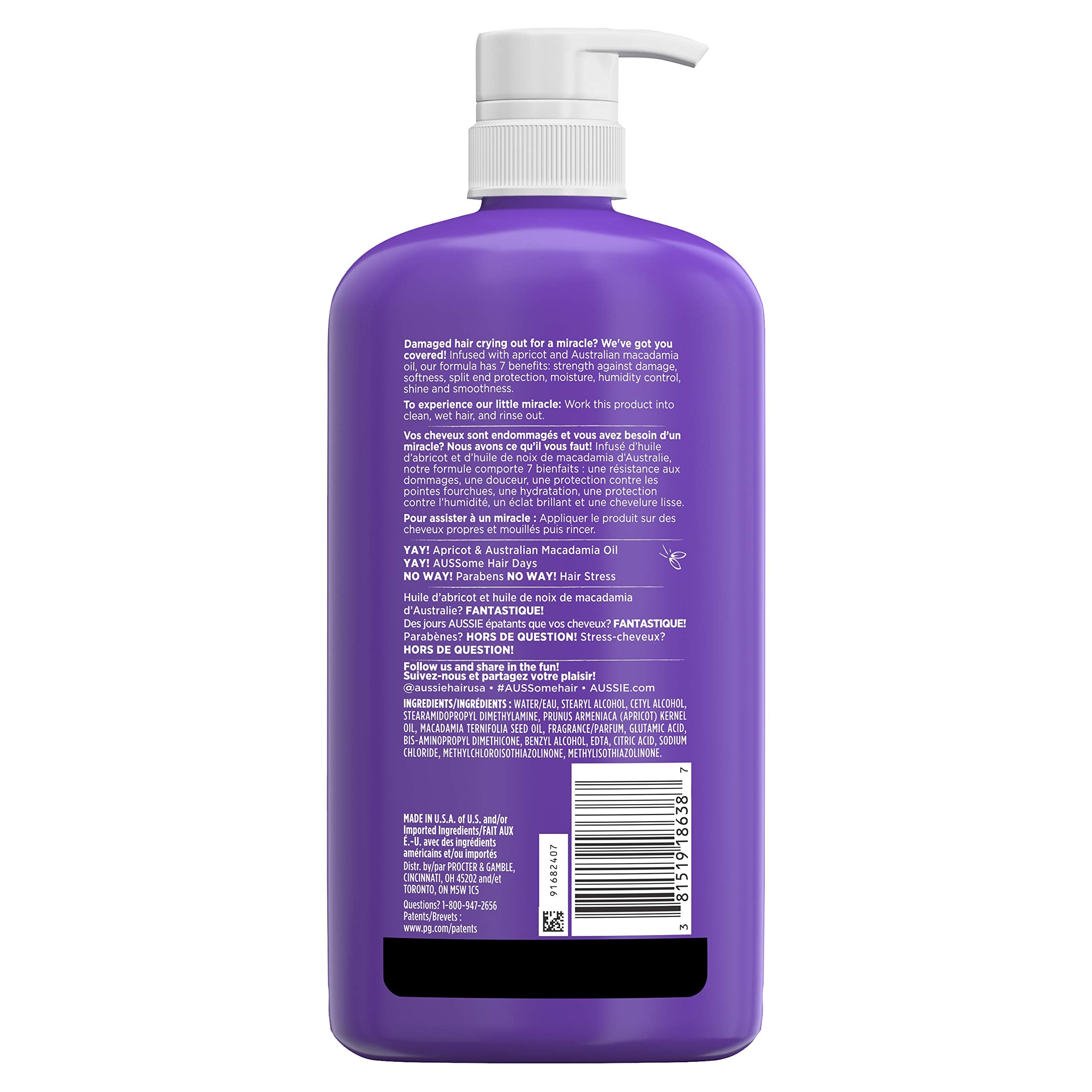 Aussie Total Miracle Conditioner, 30.4 Fluid Ounce (Pack of 4)