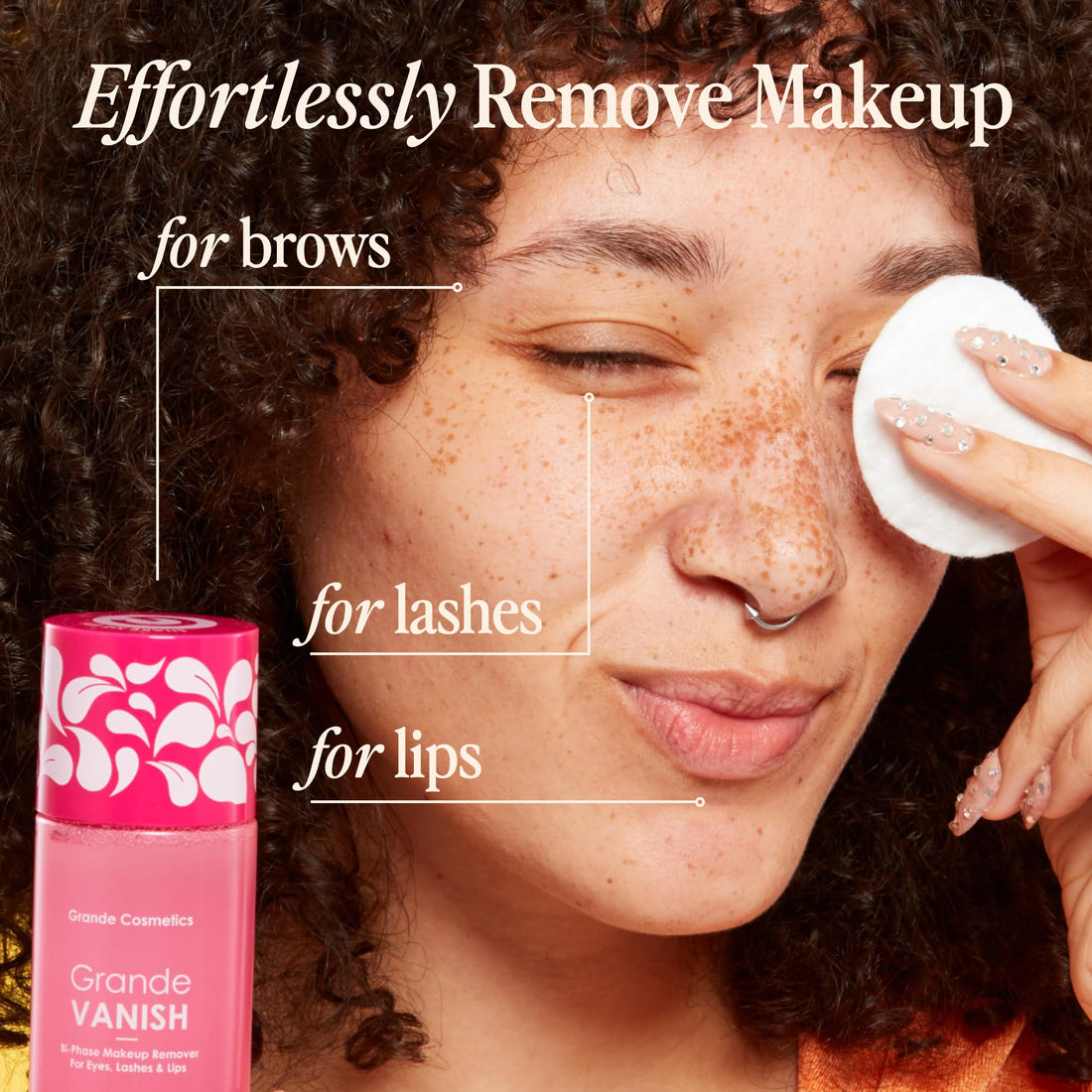 Grande Cosmetics Makeup Remover, Removes Water & Oil Based Makeup, Long-Wear & Waterproof Makeup Vanish