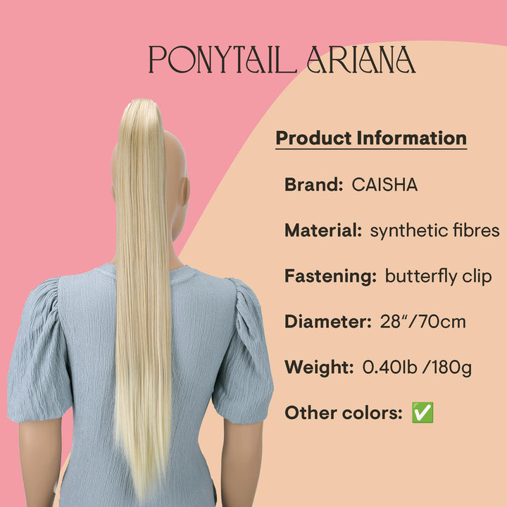 PRETTYSHOP Ponytail 20 OR 27 Hair Piece Extension SEXY Straight Heat-Resisting Different Colours (27 (70cm), blonde mix #27T613)