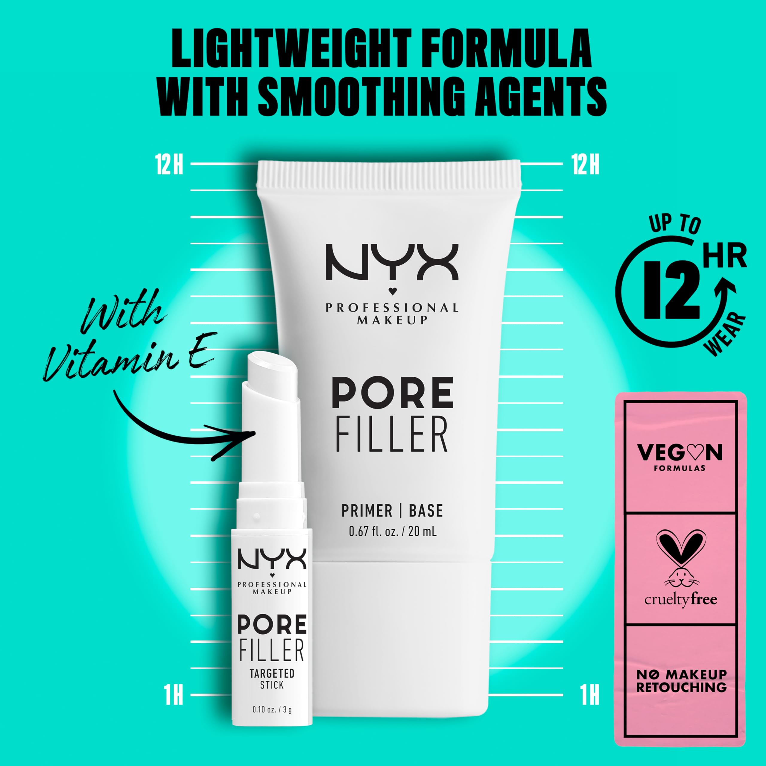 NYX PROFESSIONAL MAKEUP Pore Filler Targeted Primer Stick, Blurring Primer