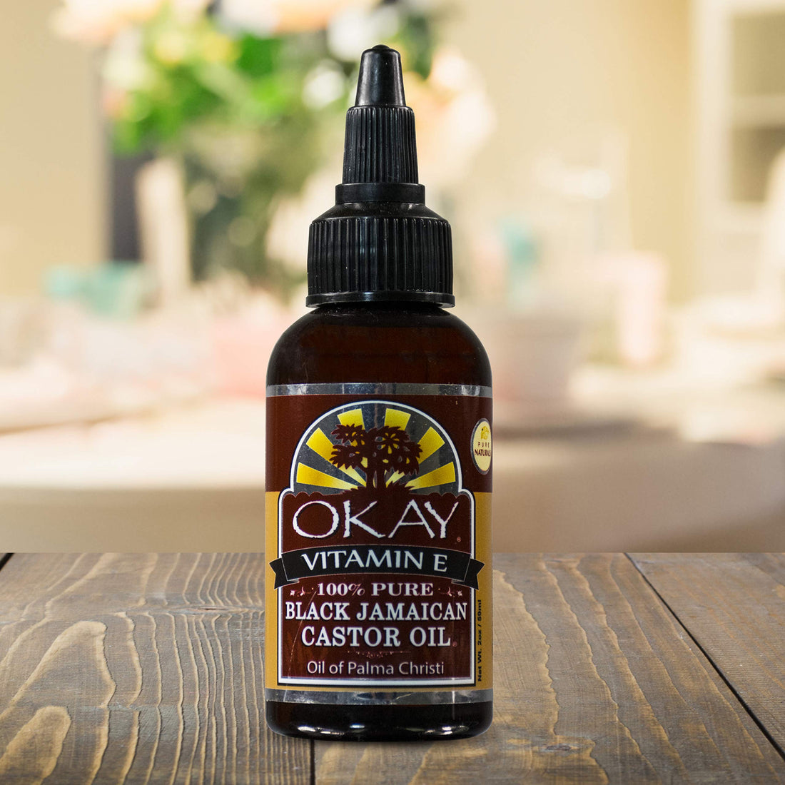 Okay Black Jamaican Castor Oil with Vitamin E and Panthenol, 2 Ounce