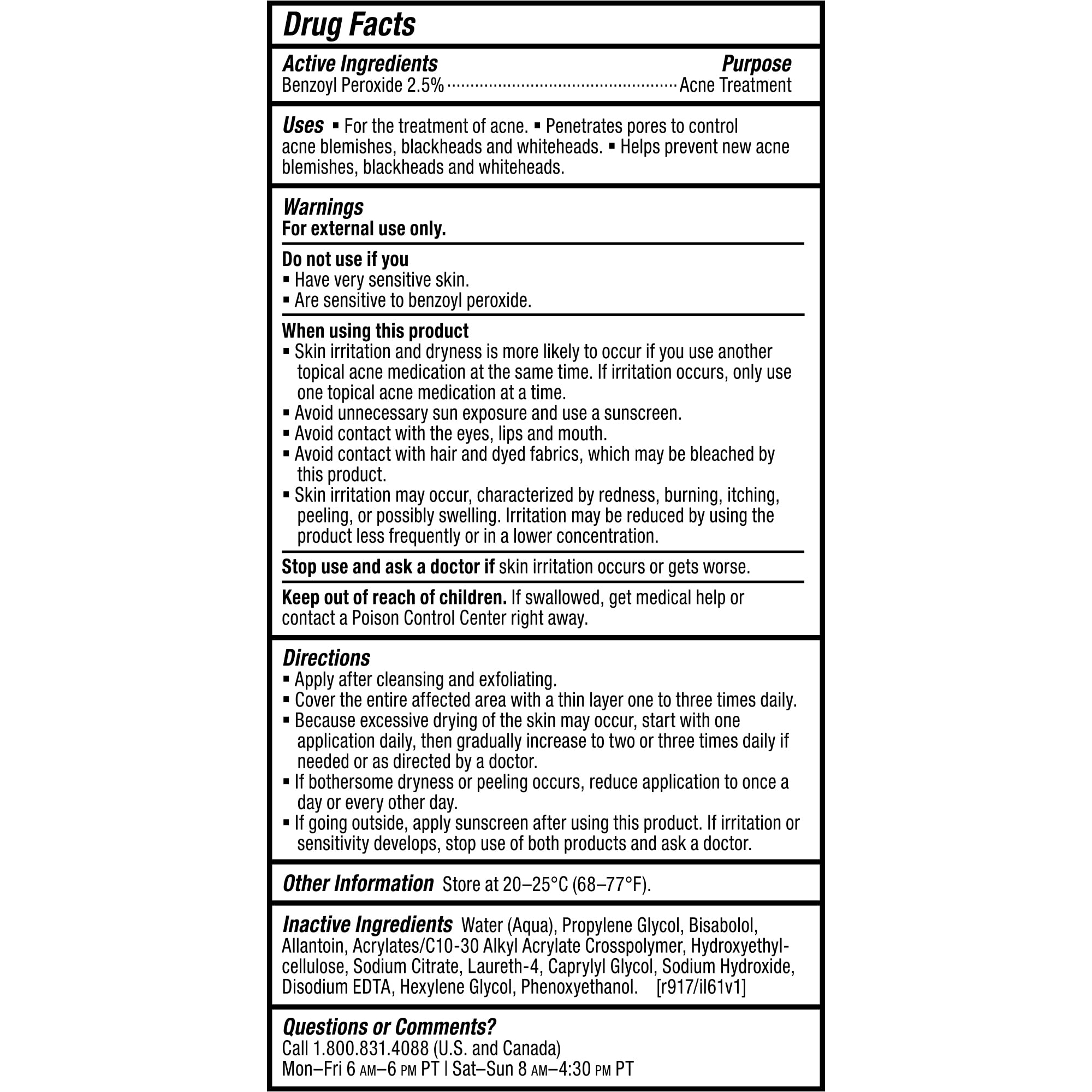 Paula's Choice CLEAR Daily Skin Clearing Treatment with Benzoyl Peroxide, Treats and Prevents Mild to Severe Acne & Breakouts, Fragrance-Free, 2.25 Fl. Oz.