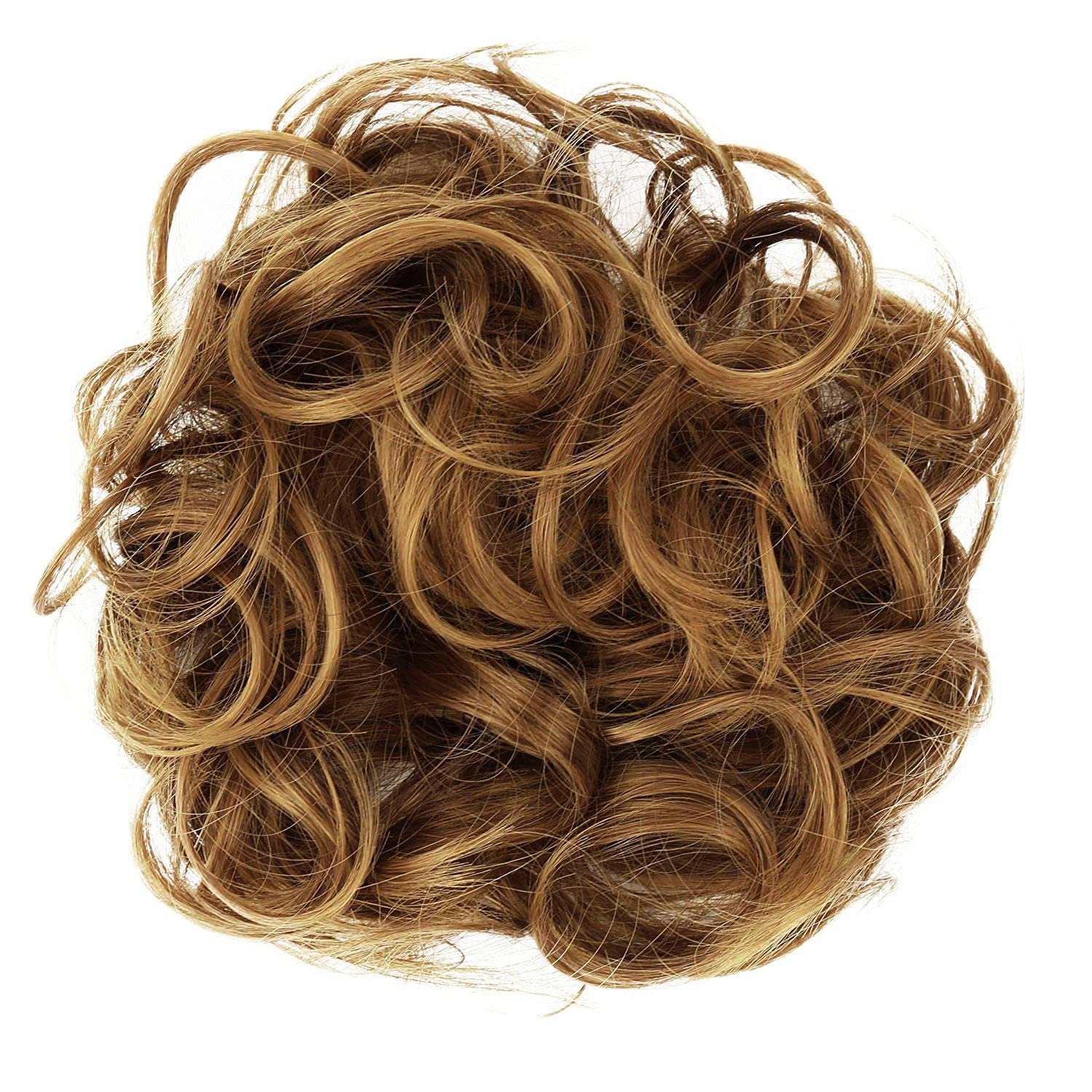 Light brown mix G16E_30T26 : PRETTYSHOP Hairpiece Hair Rubber Scrunchie Scrunchy Updos VOLUMINOUS Curly Messy Bun Light brown mix G16E_30T26