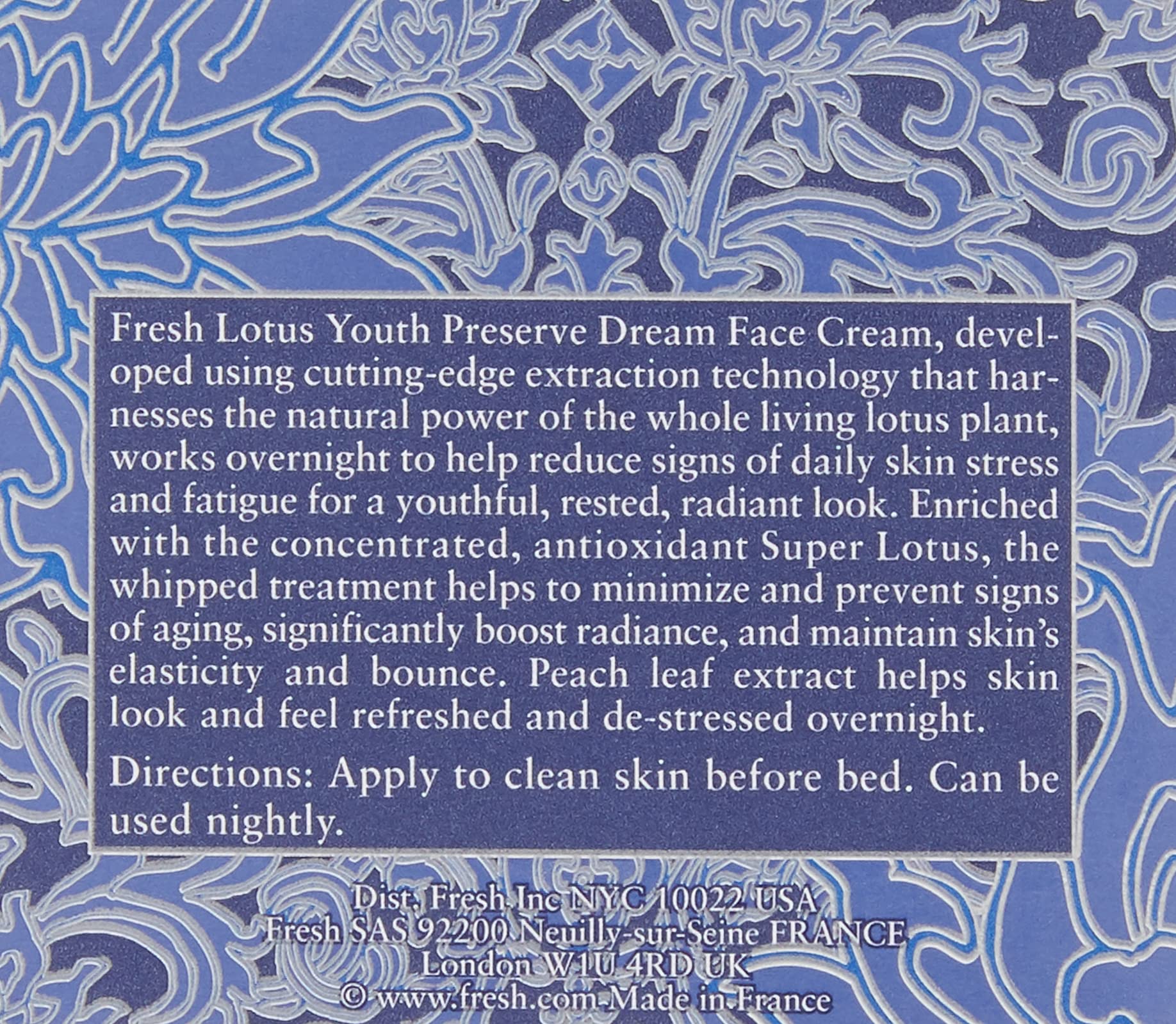 Fresh Lotus Youth Preserve Dream Night Cream 50ml/1.6oz