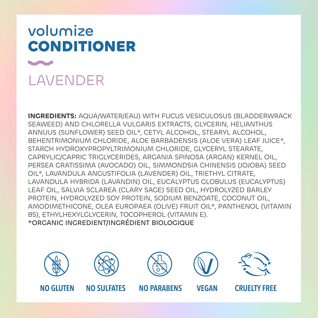 The Seaweed Bath Co. Volumizing Conditioner, Lavender, Natural Organic Bladderwrack Seaweed, Vegan and Paraben Free, 12oz