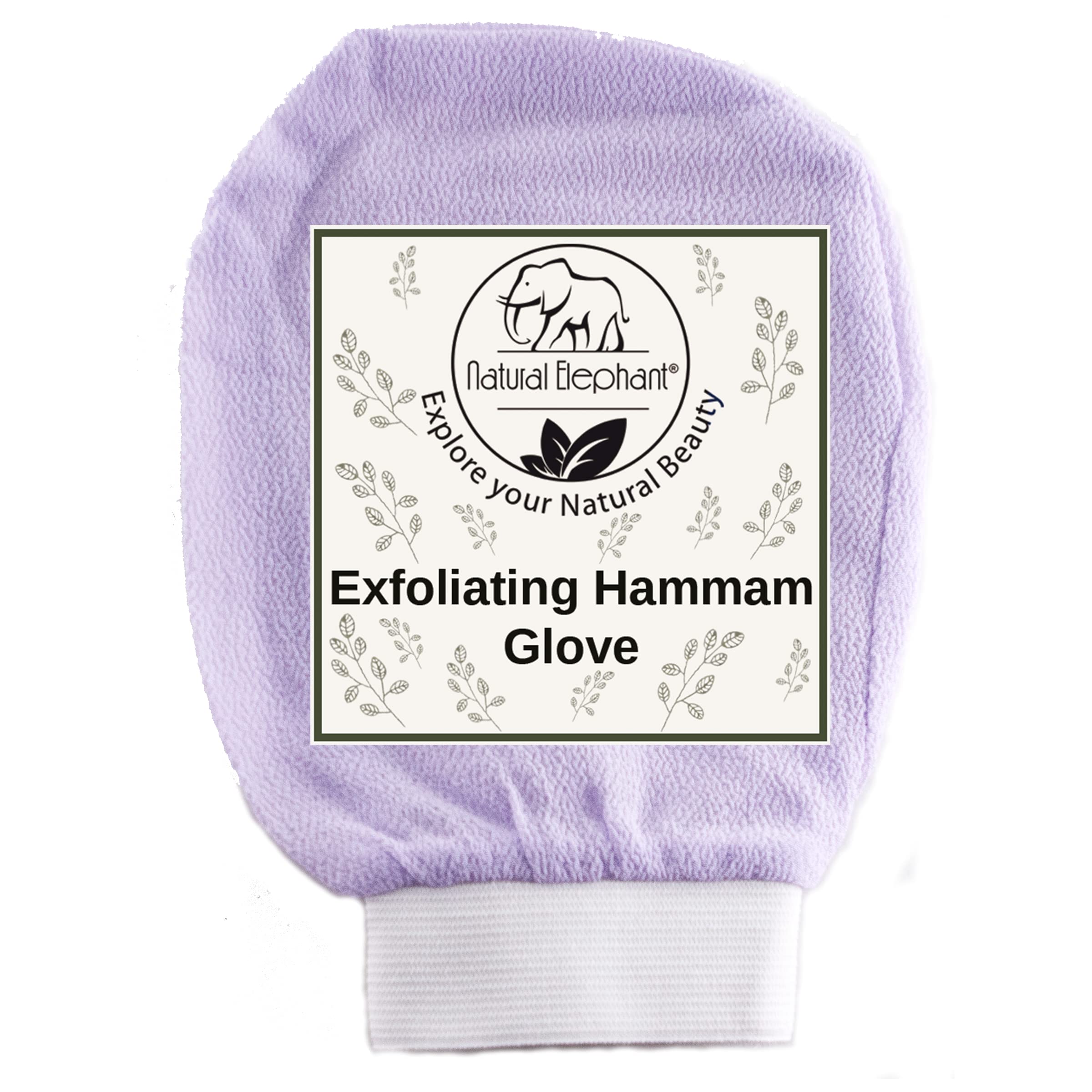 Natural Elephant Exfoliating Hammam Glove (2 Teal and 1 Purple (Pack of 3))