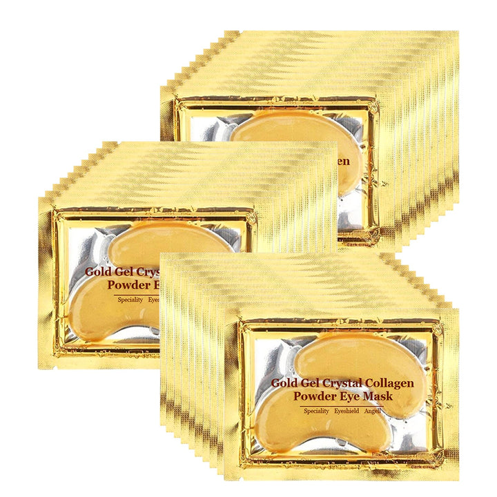 Rotus 30 Pairs Gold Eye Mask Power Crystal Gel Collagen Masks, Great For Anti Aging, Dark Circles & Puffiness