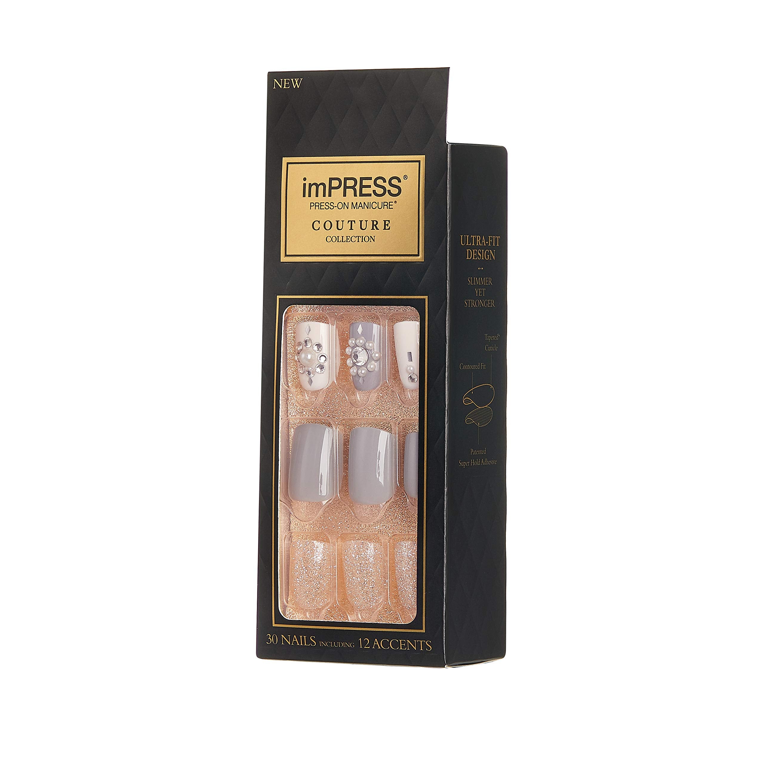 Kiss Impress Press-on Manicure One-Step Gel Nails Couture Collection - KISS imPRESS Press-on Manicure Couture Collection - Sassy Queen (Pack of 1)