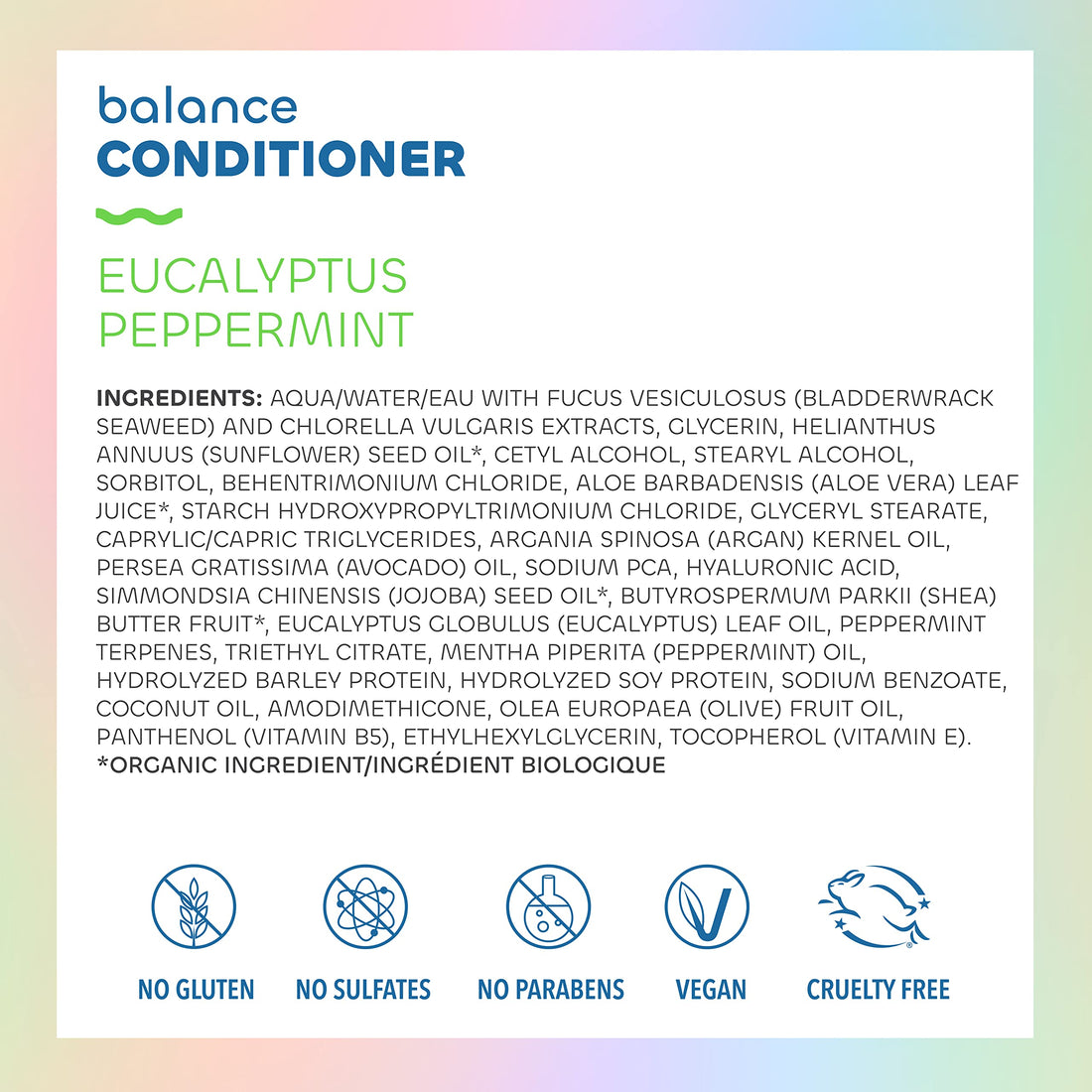 The Seaweed Bath Co. Balancing Conditioner, Eucalyptus and Peppermint, Natural Organic Bladderwrack Seaweed, Vegan and Paraben Free, 12oz