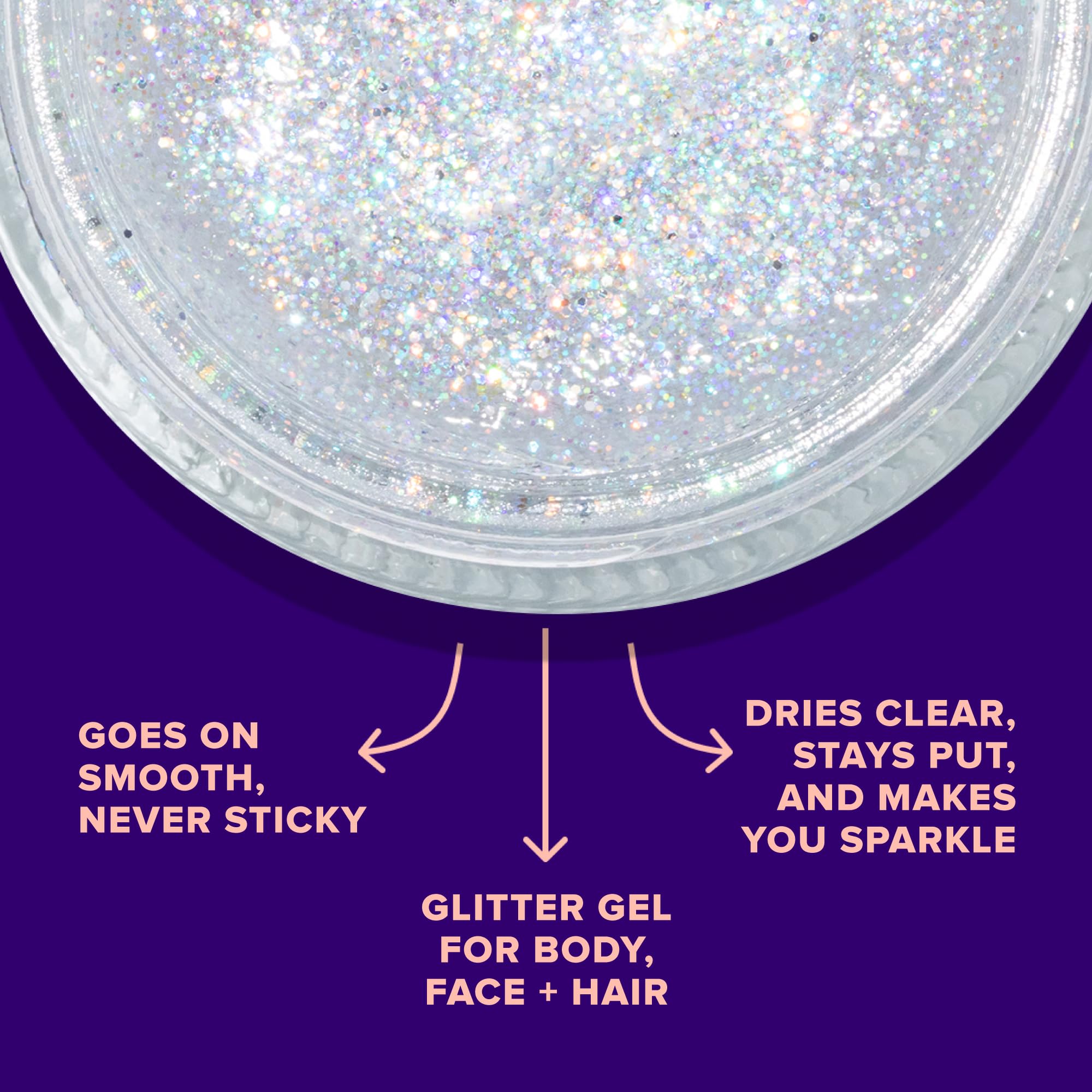 Unicorn Snot Face & Body Glitter - Cosmetic-Grade Holographic Glitter Gel - Makeup for Festivals, Raves, Anime Cosplay - Safe for Face, Easy Application & Removal, 1.7oz Silver (Disco)