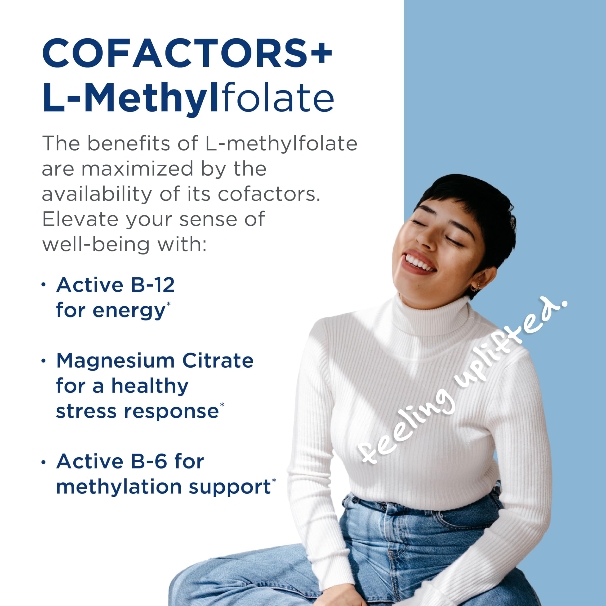 MethylPro 15mg L-Methylfolate + Cofactors (30 Capsules) - Professional Strength Methyl Folate (5-MTHF) for Mood + Homocysteine Support with Vitamin B12, B6 + Magnesium, Gluten-Free