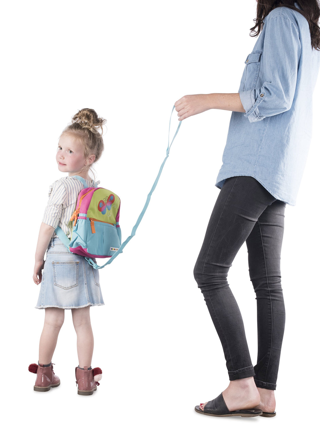 Alphabetz Butterfly Toddler Backpack with Leash, Safety Harness, for Girl