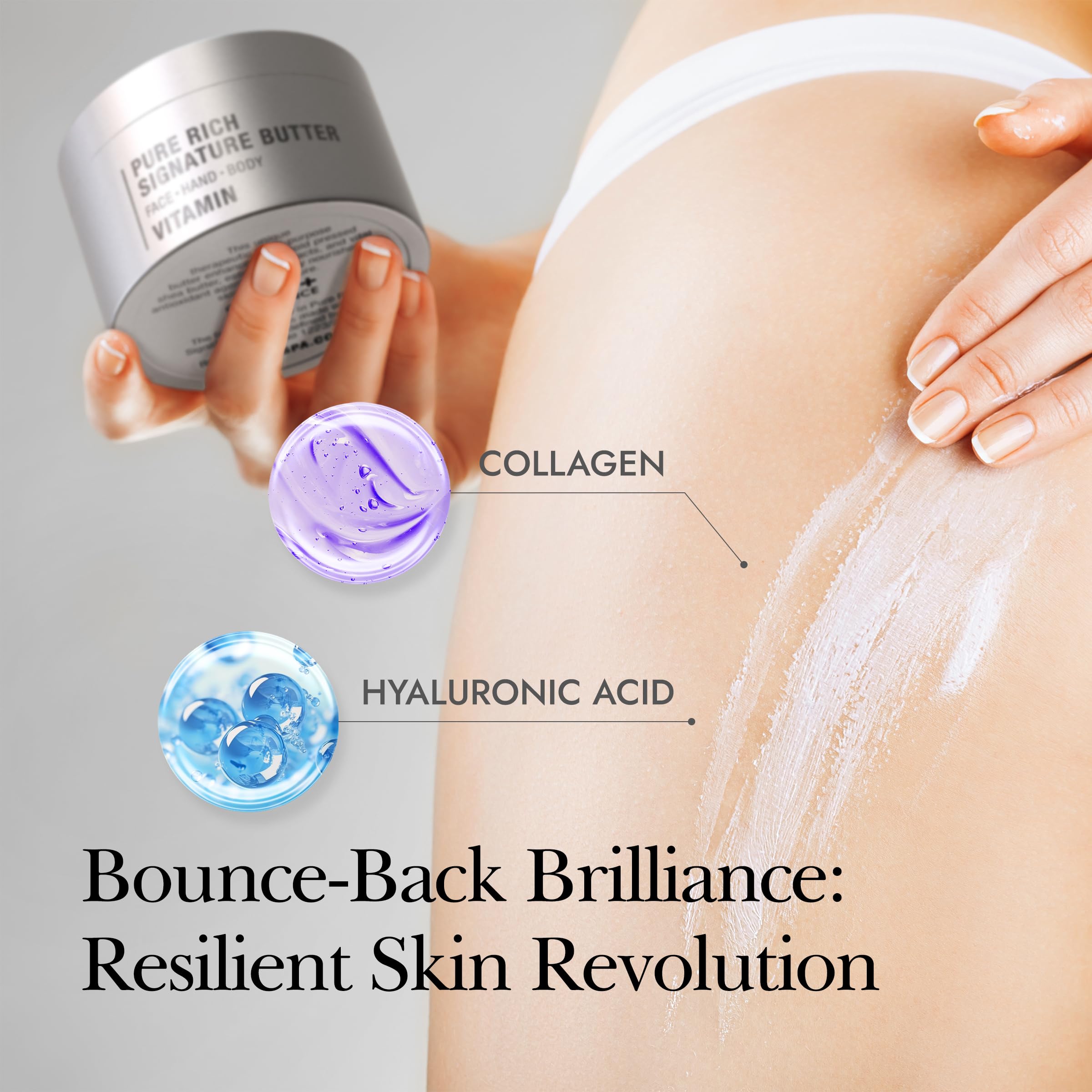 THERAPISPA Pure Rich Body Butter – Ultimate Moisture & Repair for Dry, Cracked Skin | Enriched with Shea Butter, Ceramides, Collagen, and Panthenol (B5) for Radiant, Healthy Skin (Phyto, 7 oz)