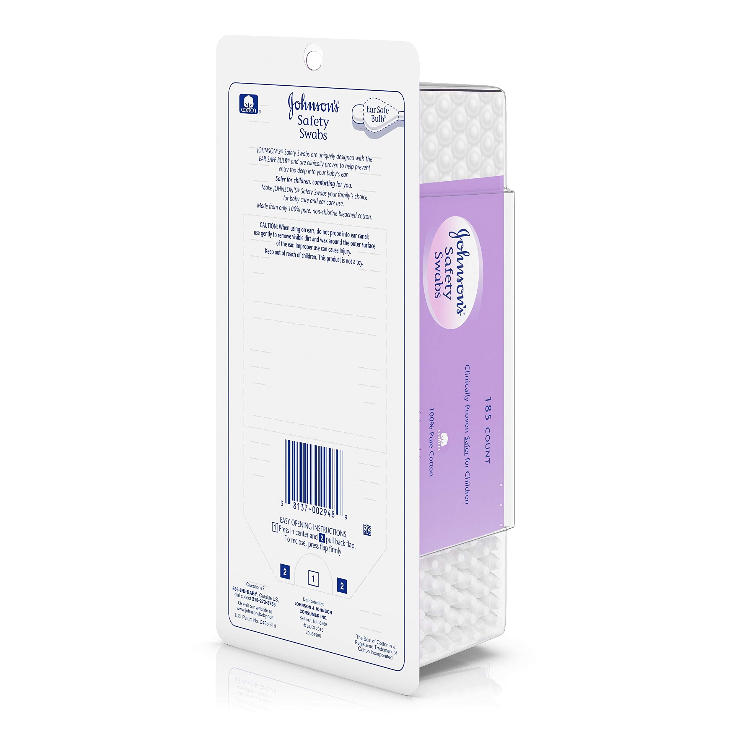 Johnsons Safety Swabs 185 Ct