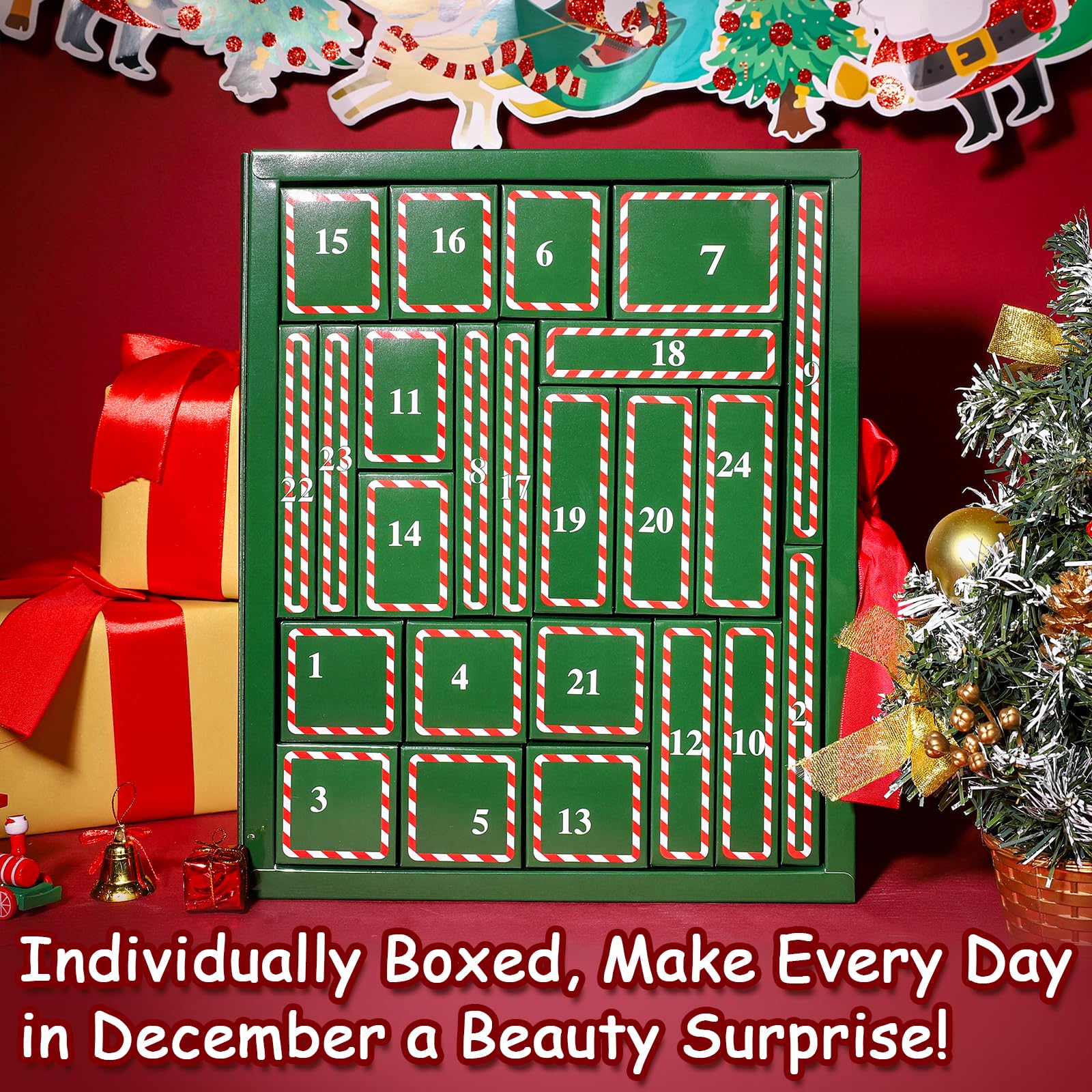 UCANBE Makeup Advent Calendar 2024 for Women Teens Girls, 24 Piece Christmas Holiday Gift Sets, Beauty & Cosmetic Surprises Countdown